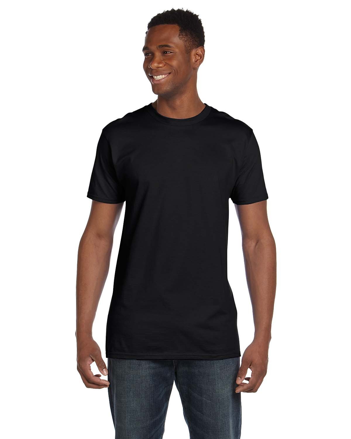 Hanes 4980 Nano-T ® Cotton T-Shirt–Black (M)