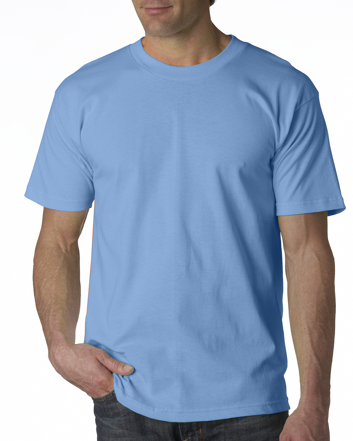 Bayside BA5100 Adult 6.1 oz., 100% Cotton T-Shirt - Carolina Blue - 2XL