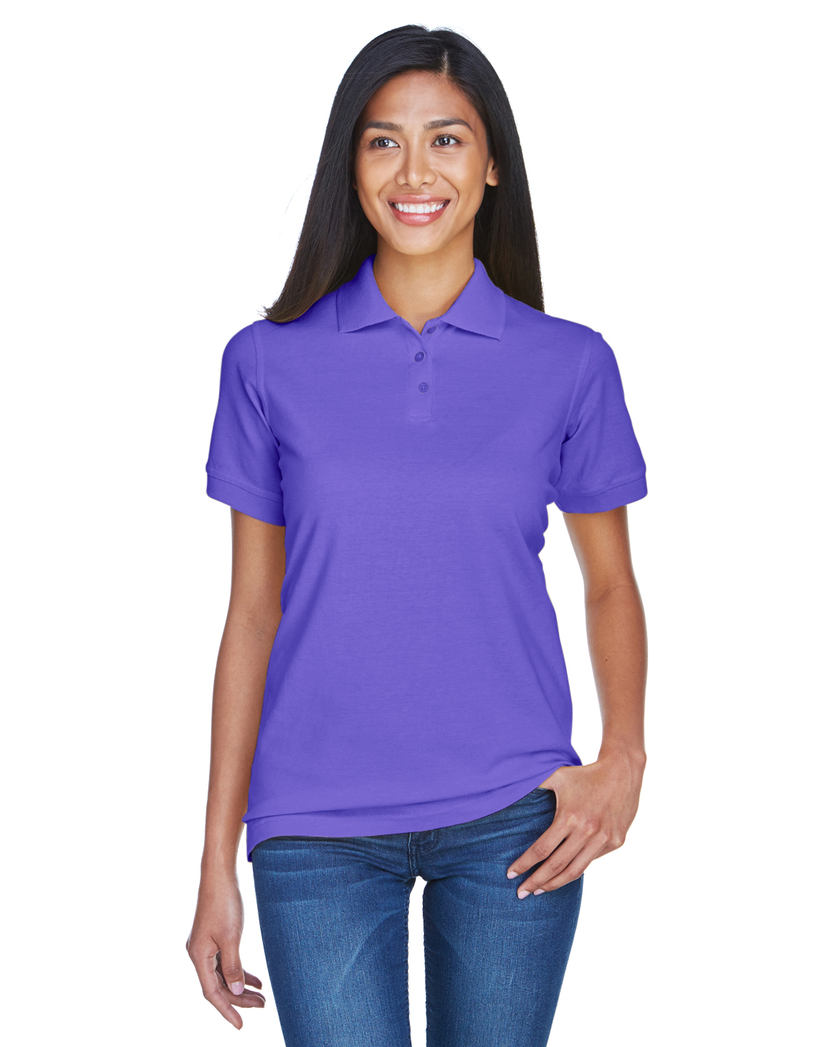 UltraClub 8530 Ladies Classic Pique Polo ShirtSpace