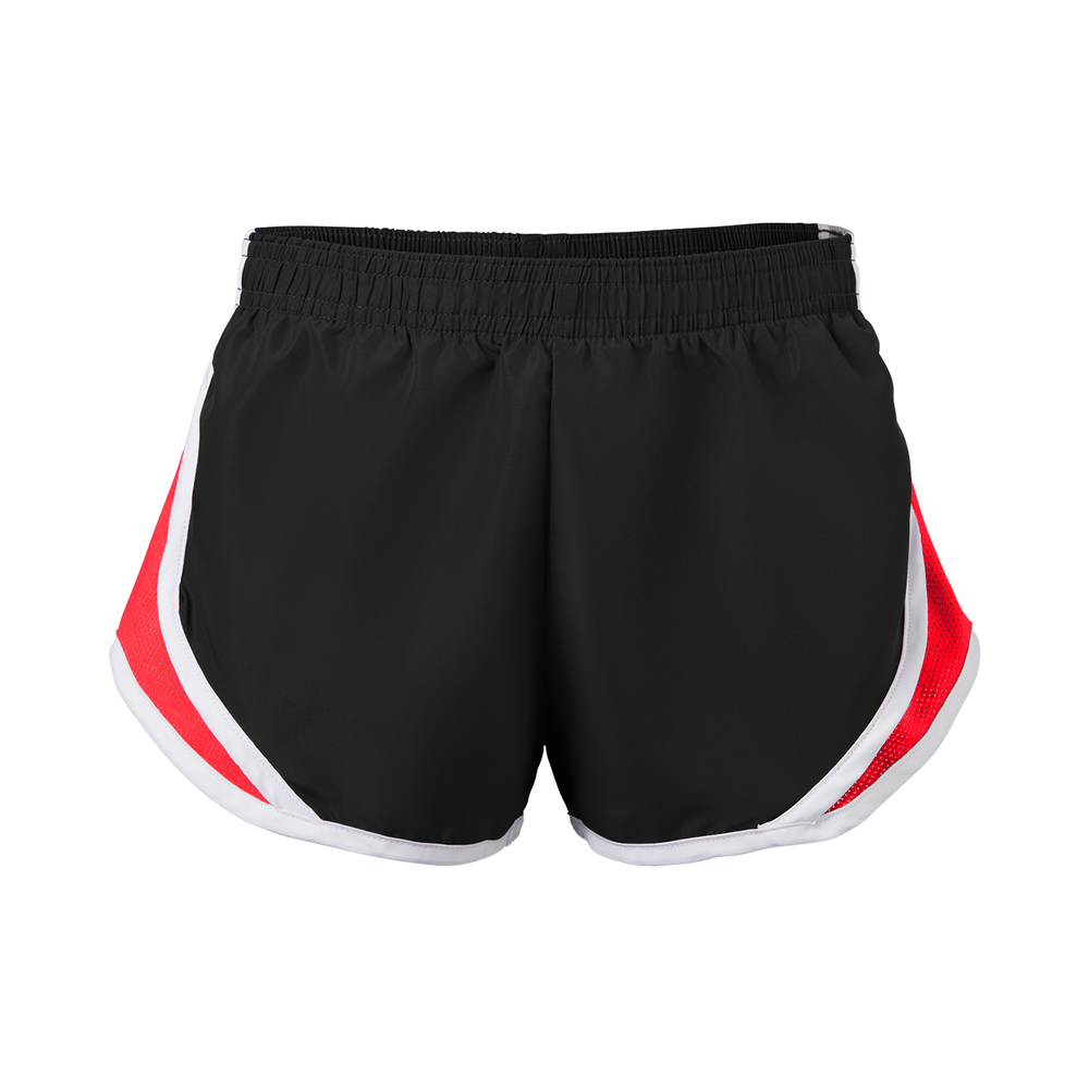League-BR - Women's - UPF Athletic Shorts (Black & Red Dream Team