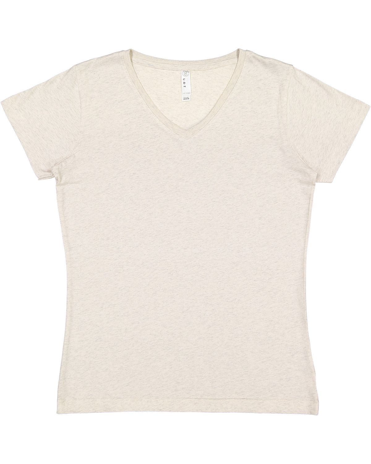 LAT 3507 Ladies' V-Neck Fine Jersey T-Shirt - White - XL