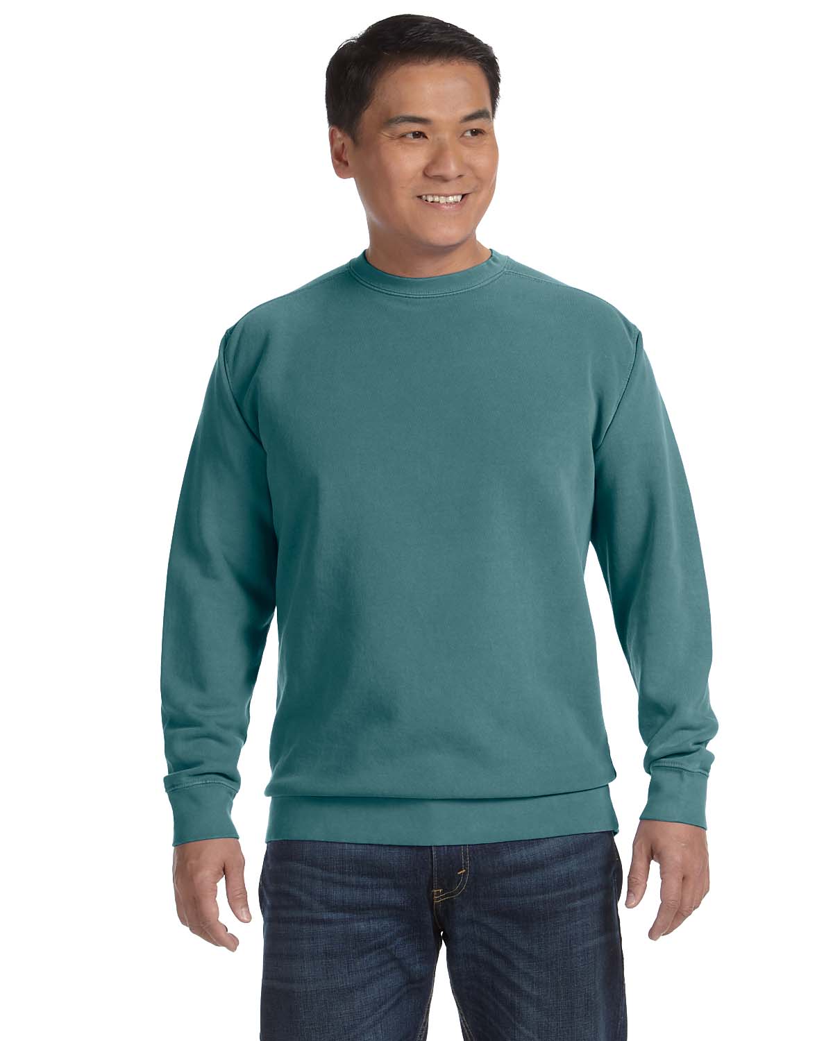 Comfort Colors 1566 Adult Crewneck Sweatshirt - Blue Spruce - S