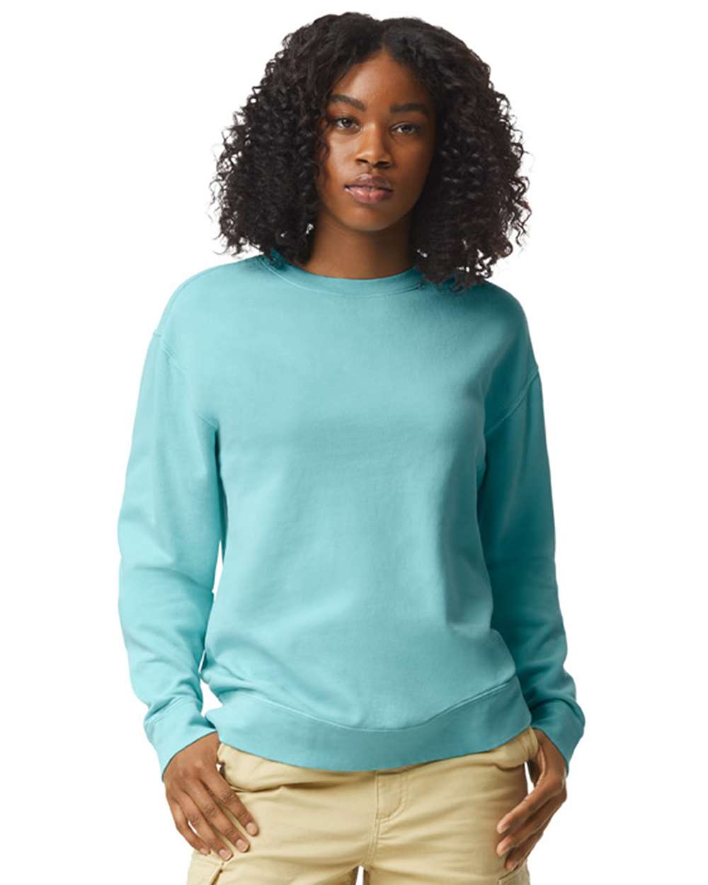 Comfort Colors 1466CC Unisex Lighweight Cotton Crewneck Sweatshirt - Chalky  Mint - 3XL
