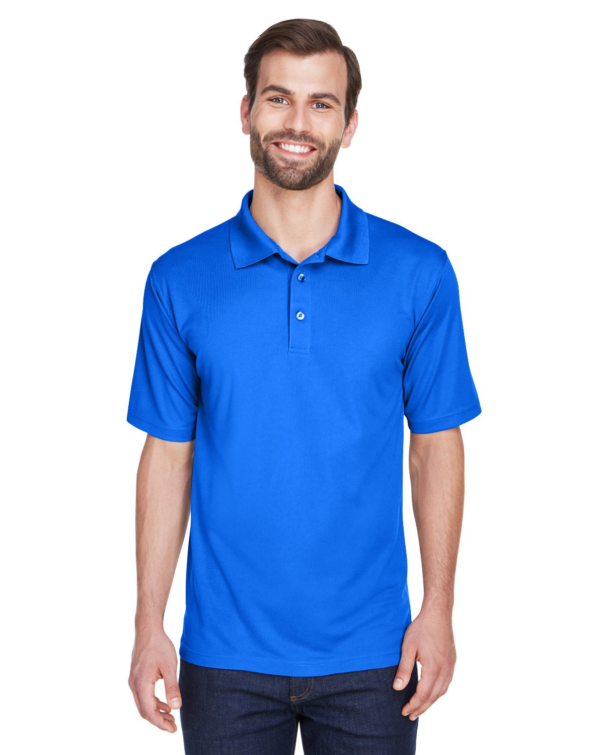 UltraClub 8210T Men's Tall Cool & Dry Mesh Piqué Polo - Royal - XLT