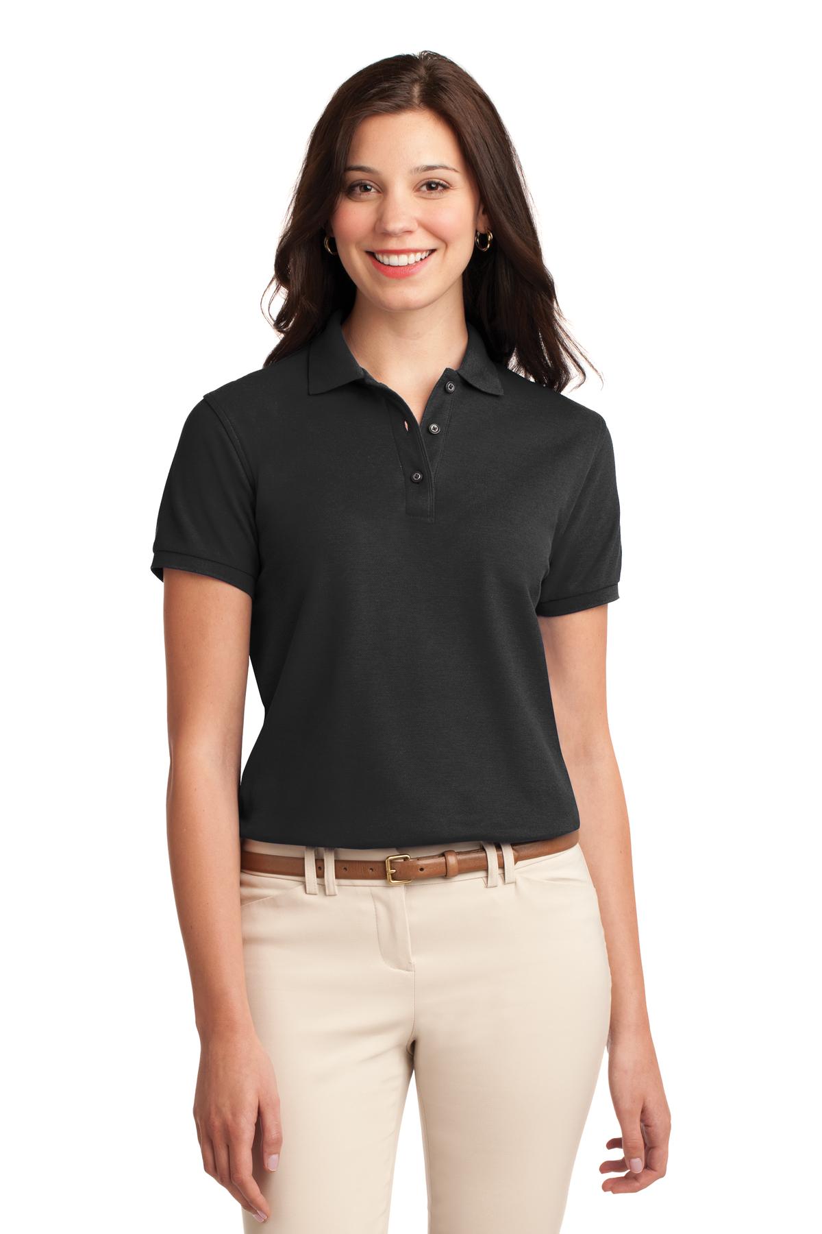 Ladies black clearance polo