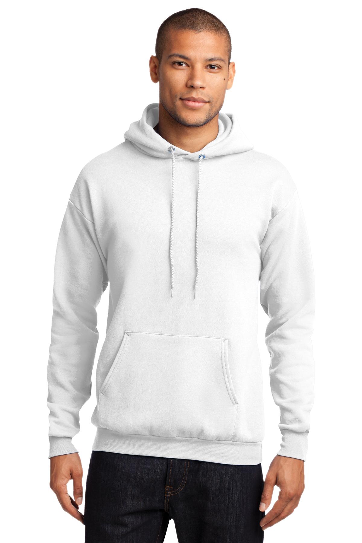 Port & Company PC78H Core Fleece Pullover Hooded Sweatshirt - White - XL
