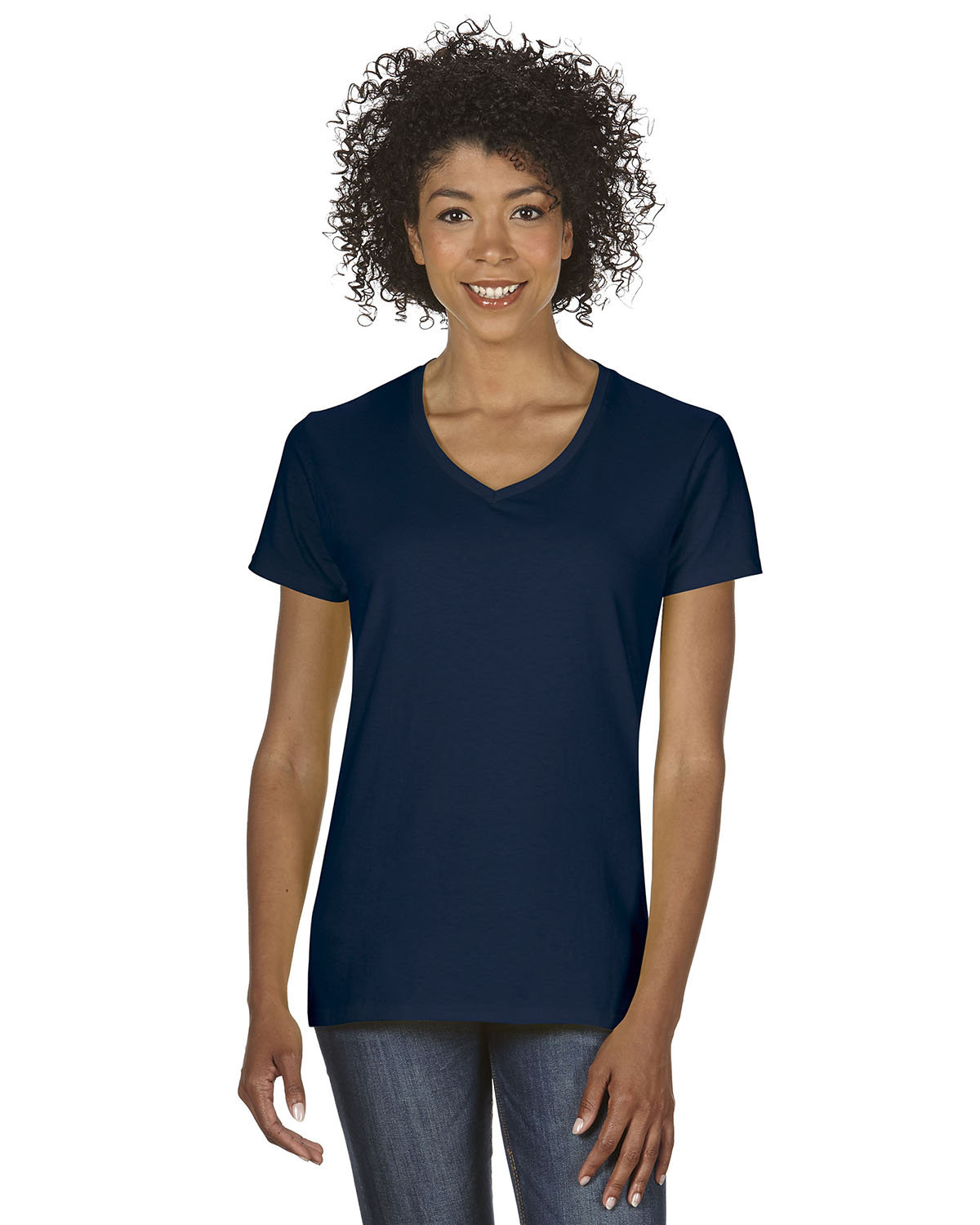 G500VL Ladies' 5.3 oz V-Neck T-Shirt - Gildan - CustomCat