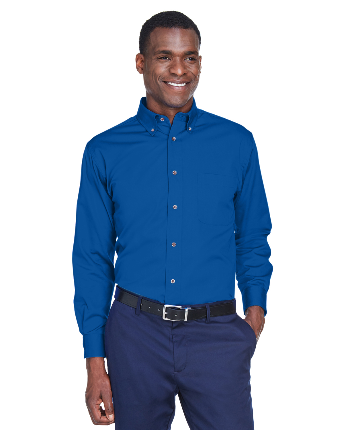 Ladies' Long-Sleeve Twill Shirt>2XL LIGHT COLLEGE BLUE M500W