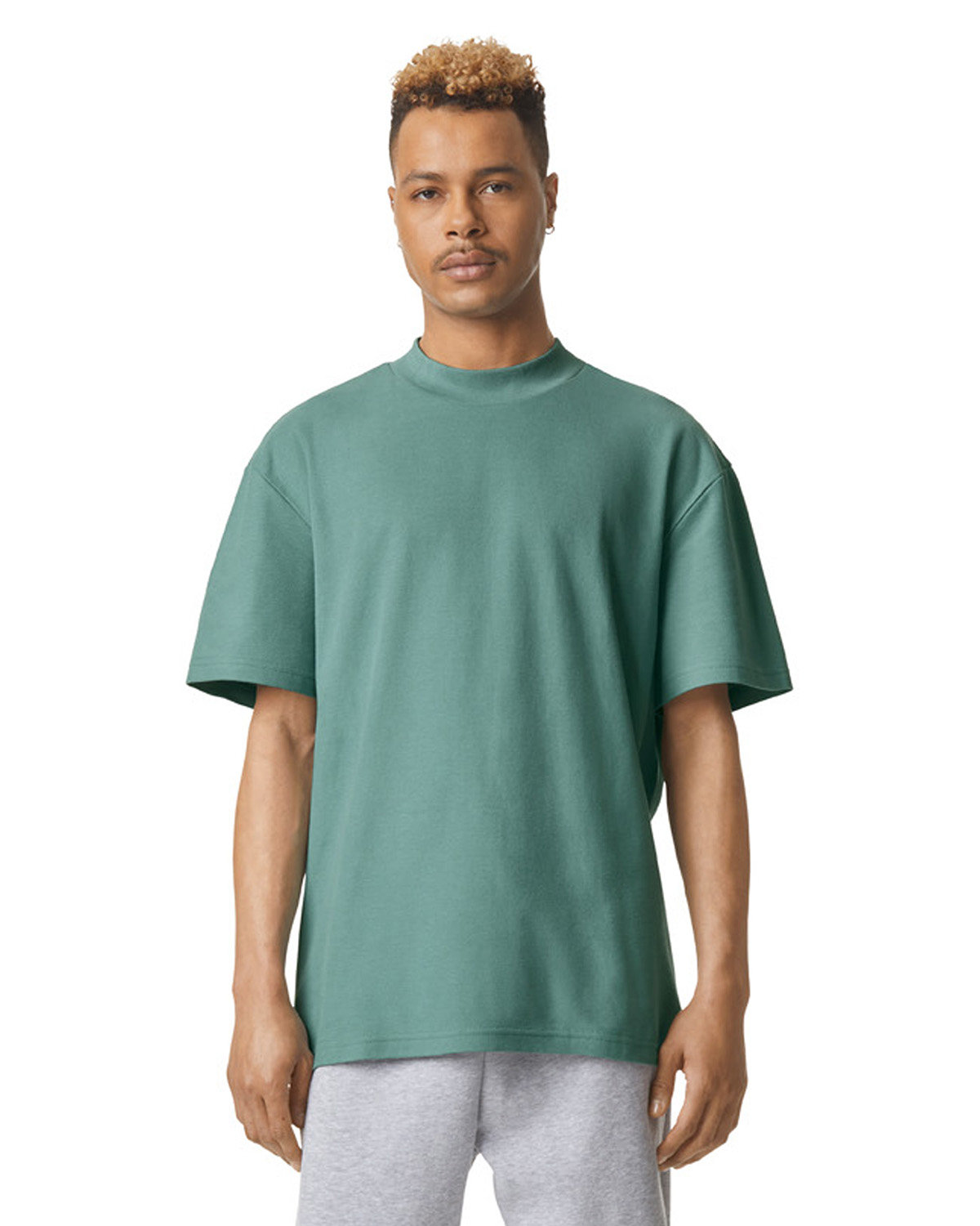 American Apparel 1PQ Unisex Mockneck Pique T-Shirt–Arctic (2XL)