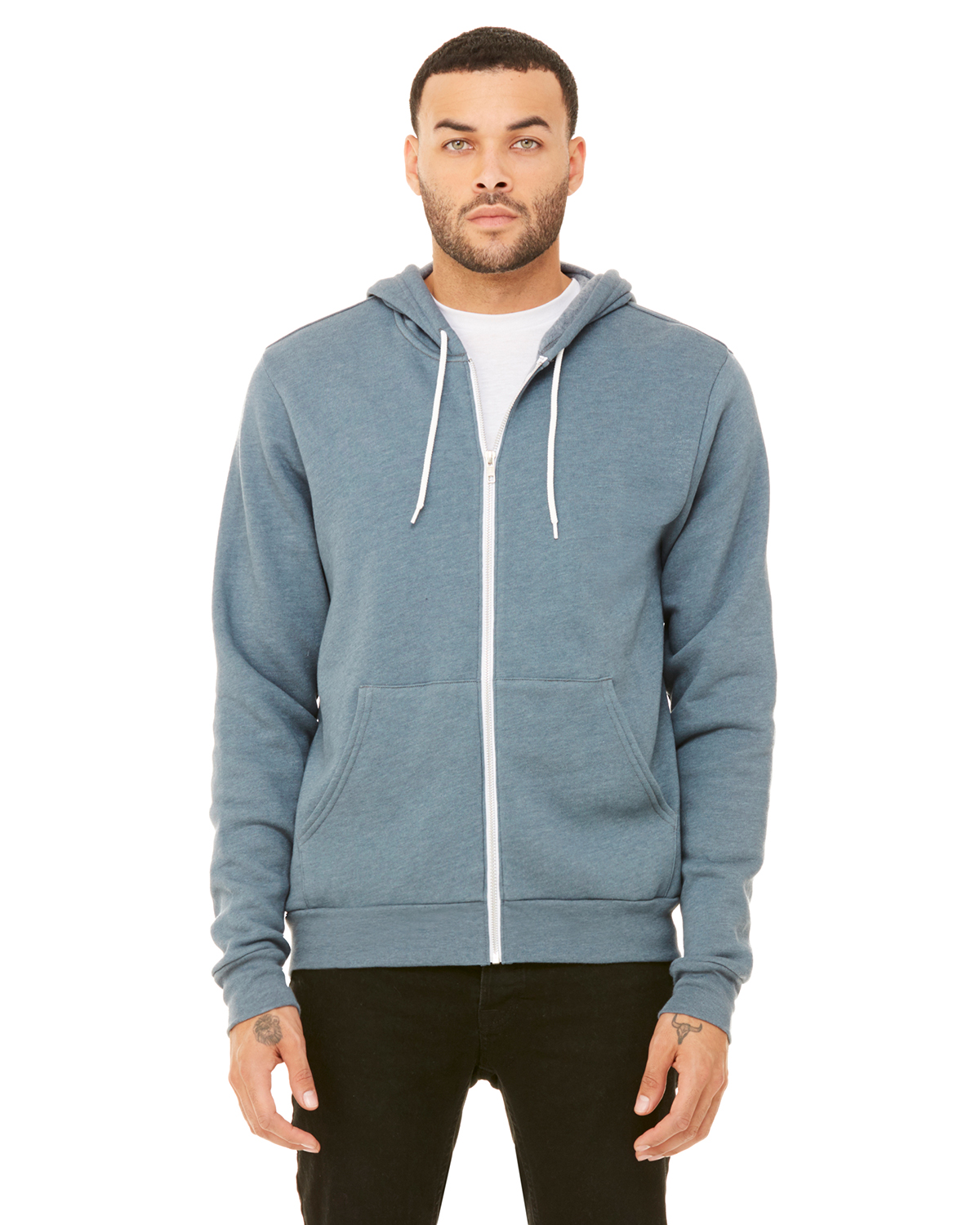 Bella + Canvas 3739, Unisex Sponge Fleece Full-Zip Hoodie