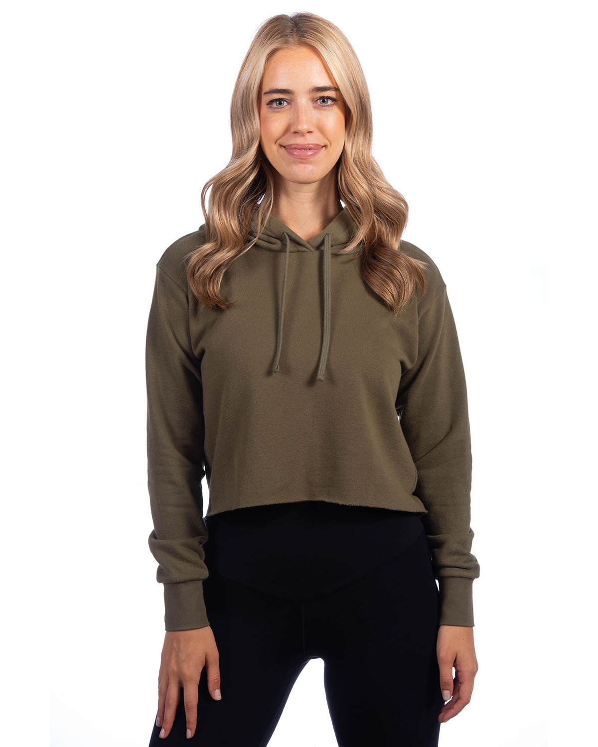 cropped pullover hoodie