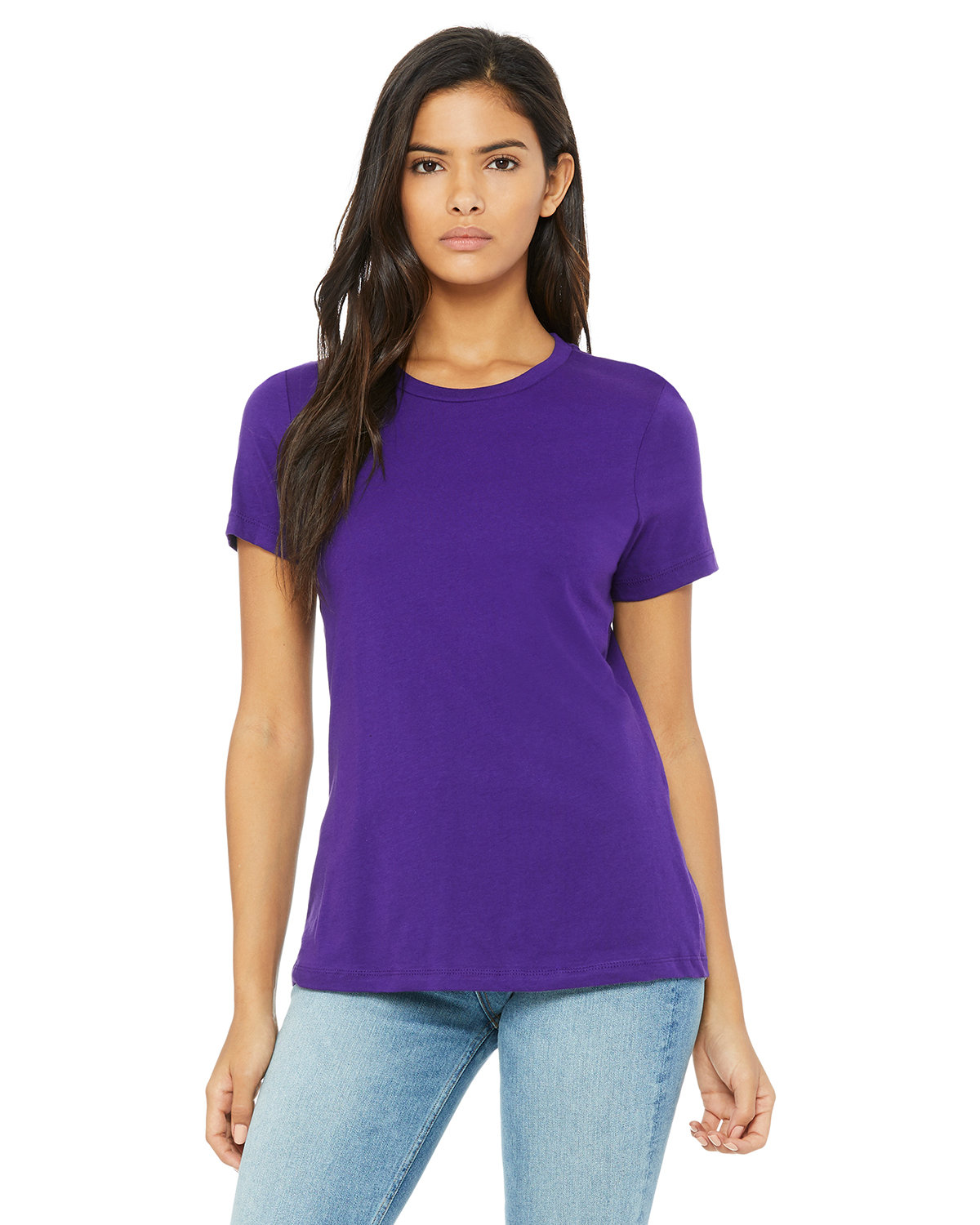 Cathalem Womens T Shirts Cotton Short Sleeve Tee for Women,Purple XL