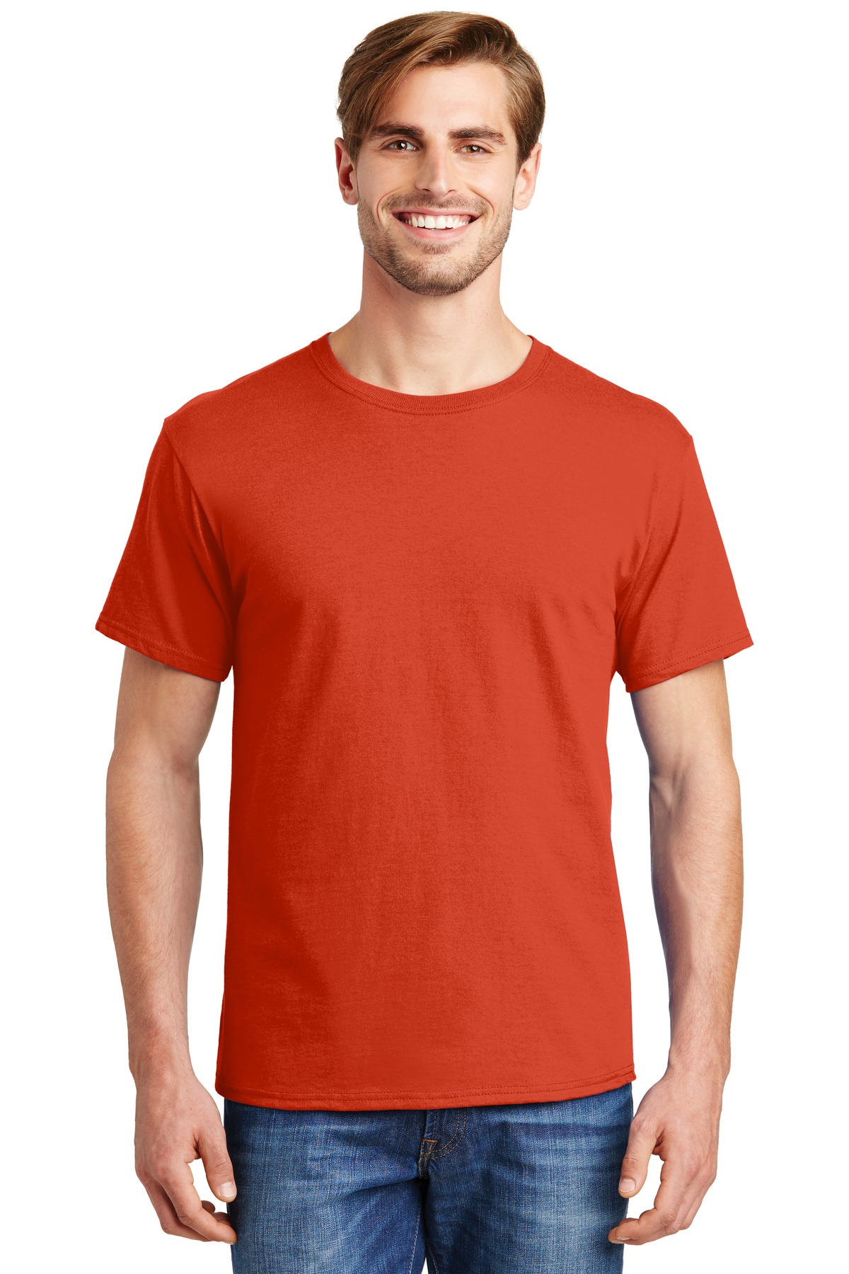 Hanes 5280 Adult Essential Short Sleeve T-Shirt - Orange - 4XL