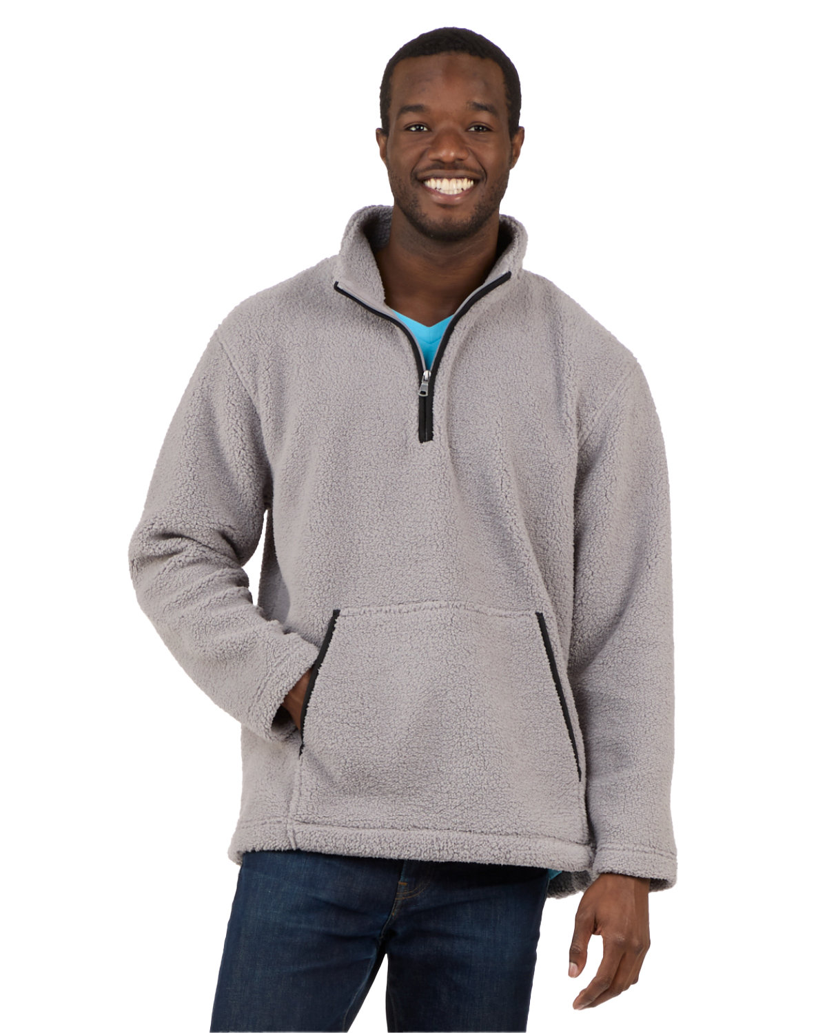 Men's pile fleece online pullover