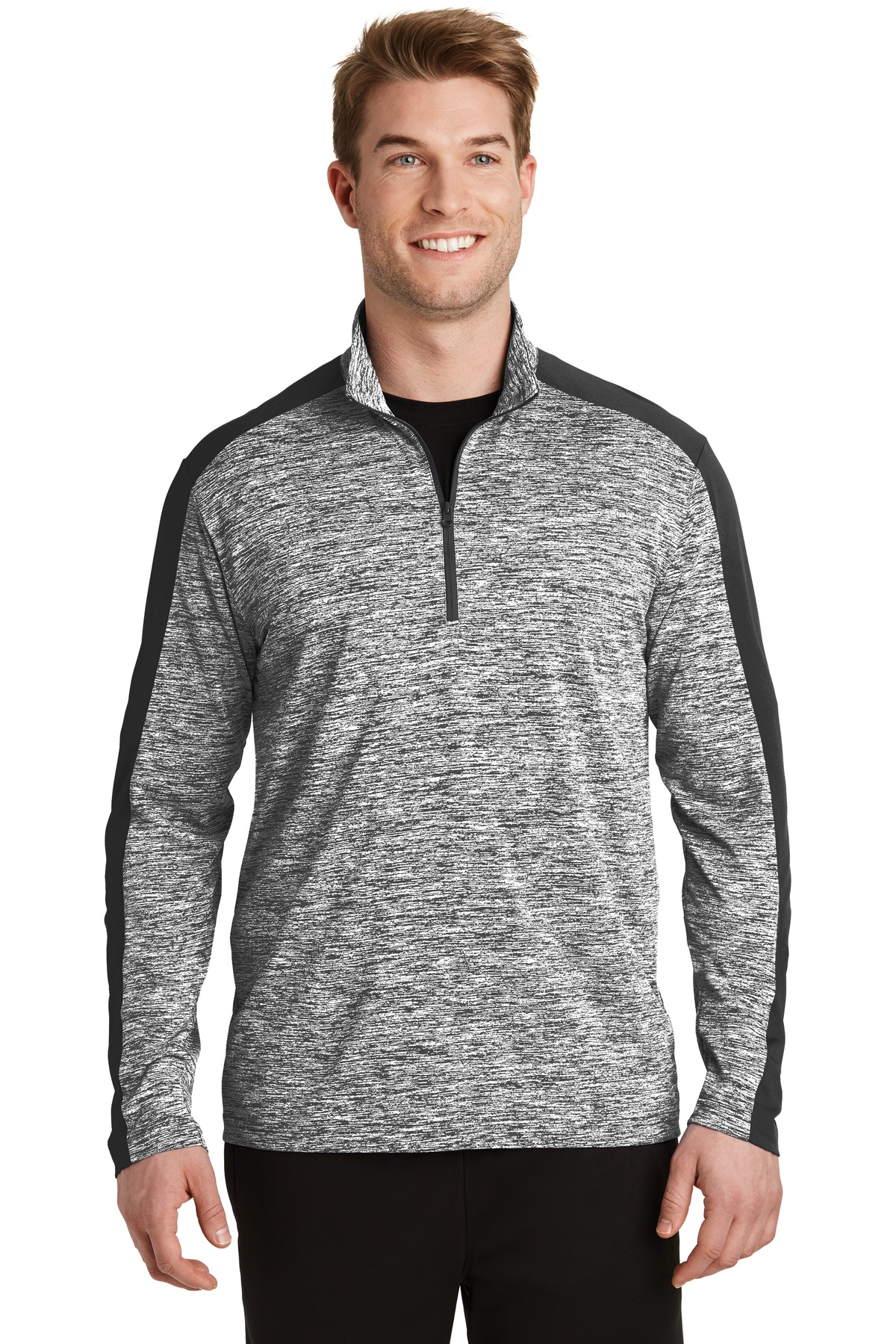 Sport-Tek Posicharge Electric Heather Colorblock 1/4 Zip Pullover