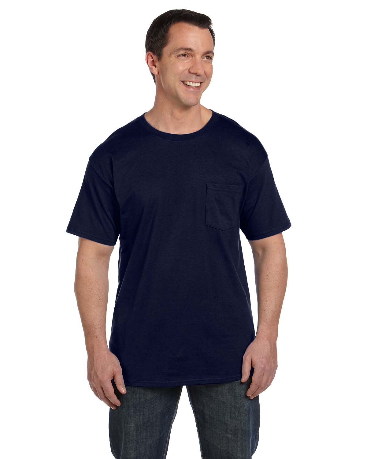 Hanes Tagless Pocket T-Shirt Ash / L