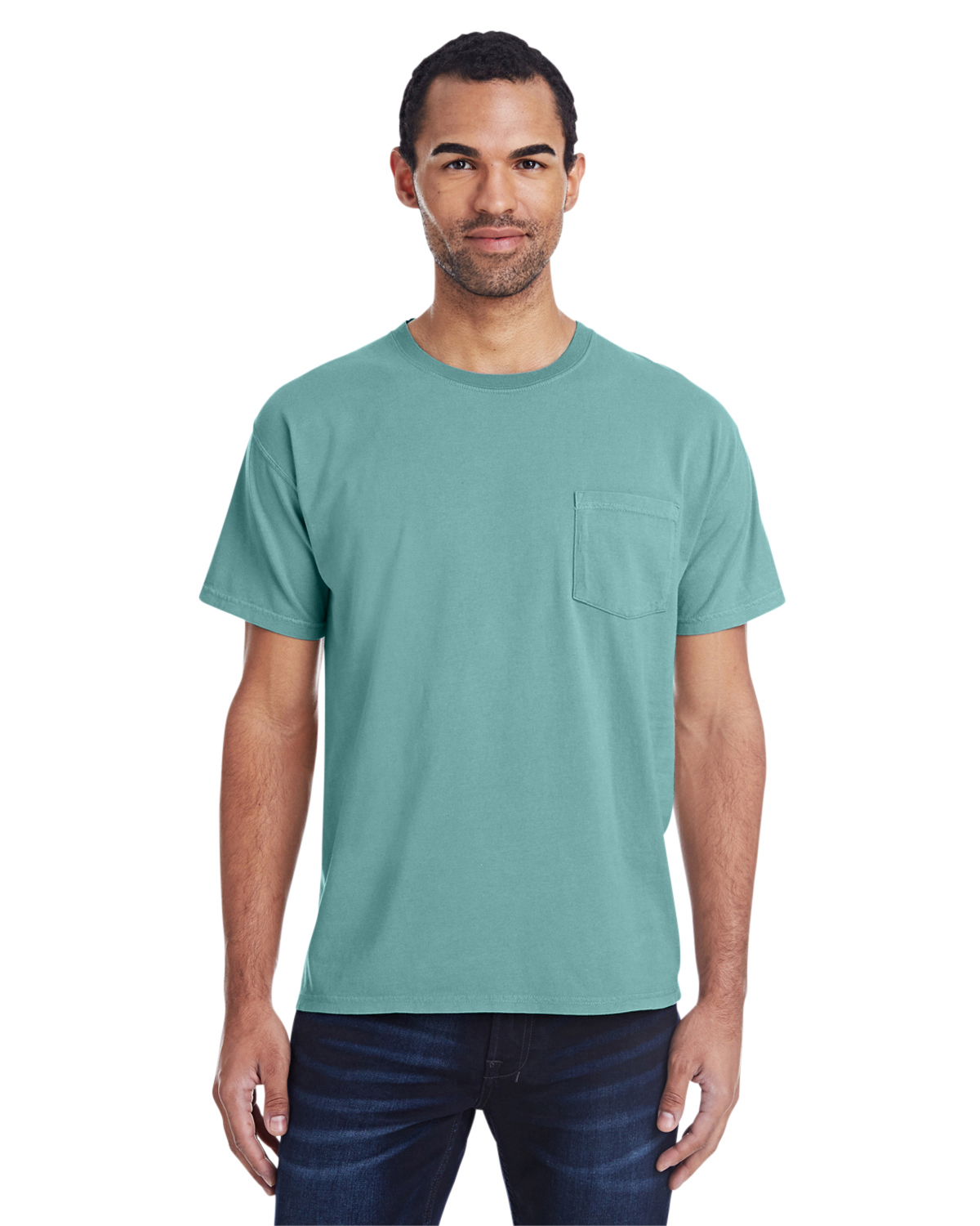 ComfortWash by Hanes | oz., Ringspun GDH150 Unisex Pocket T-Shirt Cotton 100% | with ShirtSpace Garment-Dyed 5.5