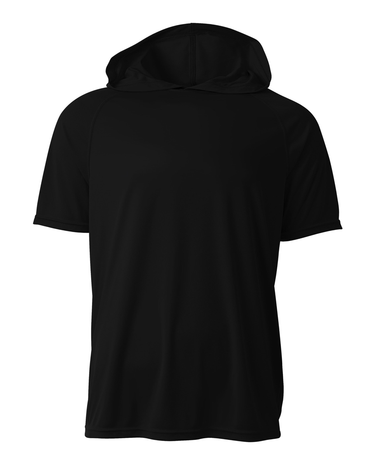 Mens black hot sale hooded t shirt