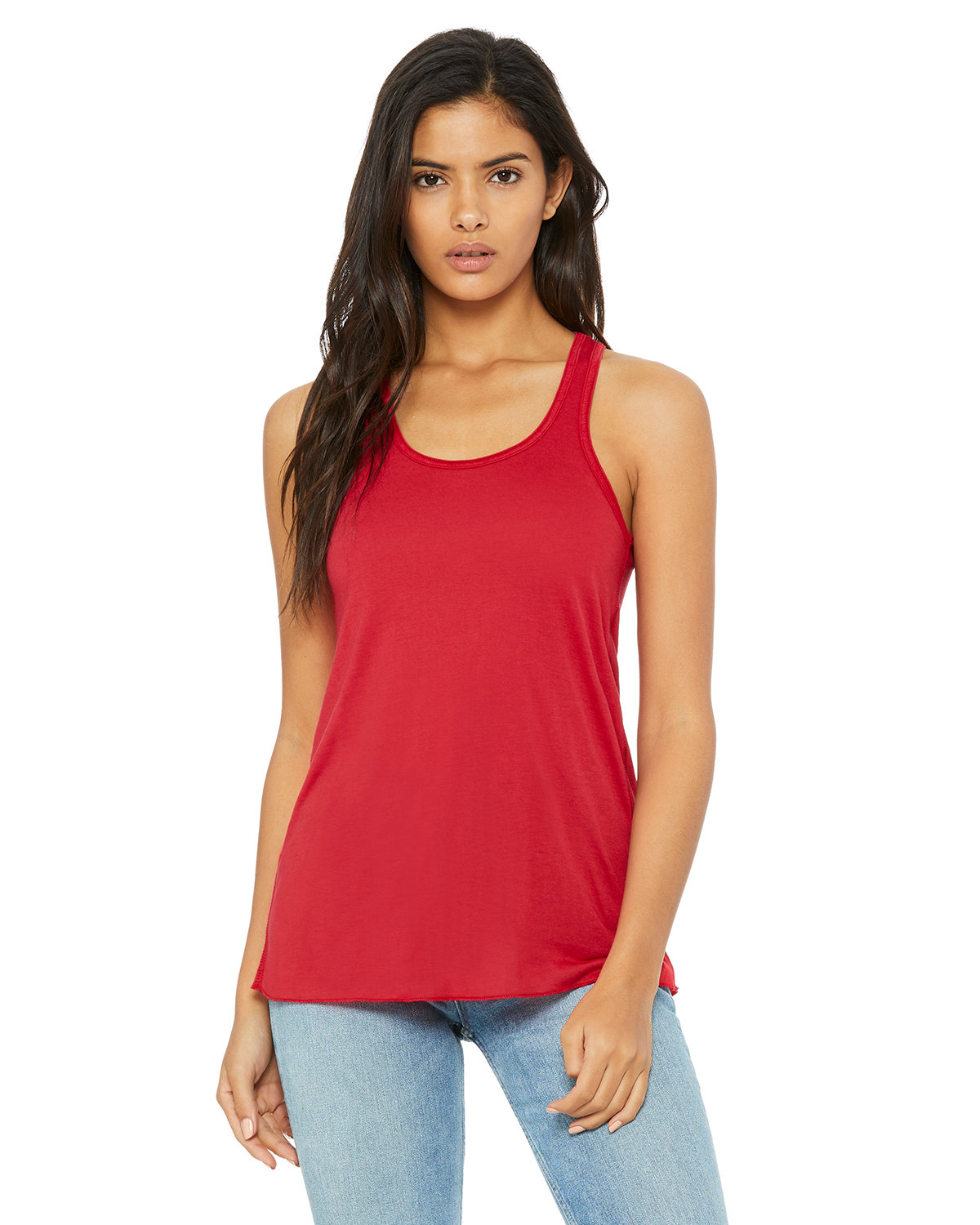 Red flowy sales tank top