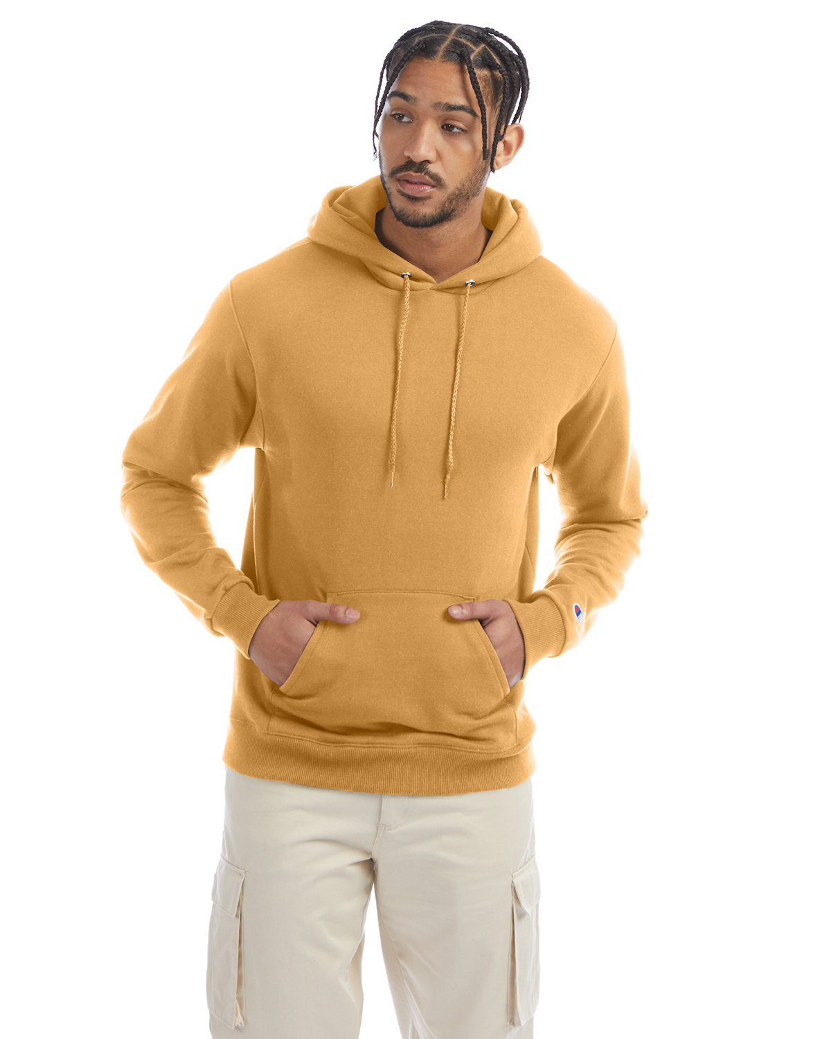 Champion S700 Powerblend Hooded Sweatshirt Gold Glint L