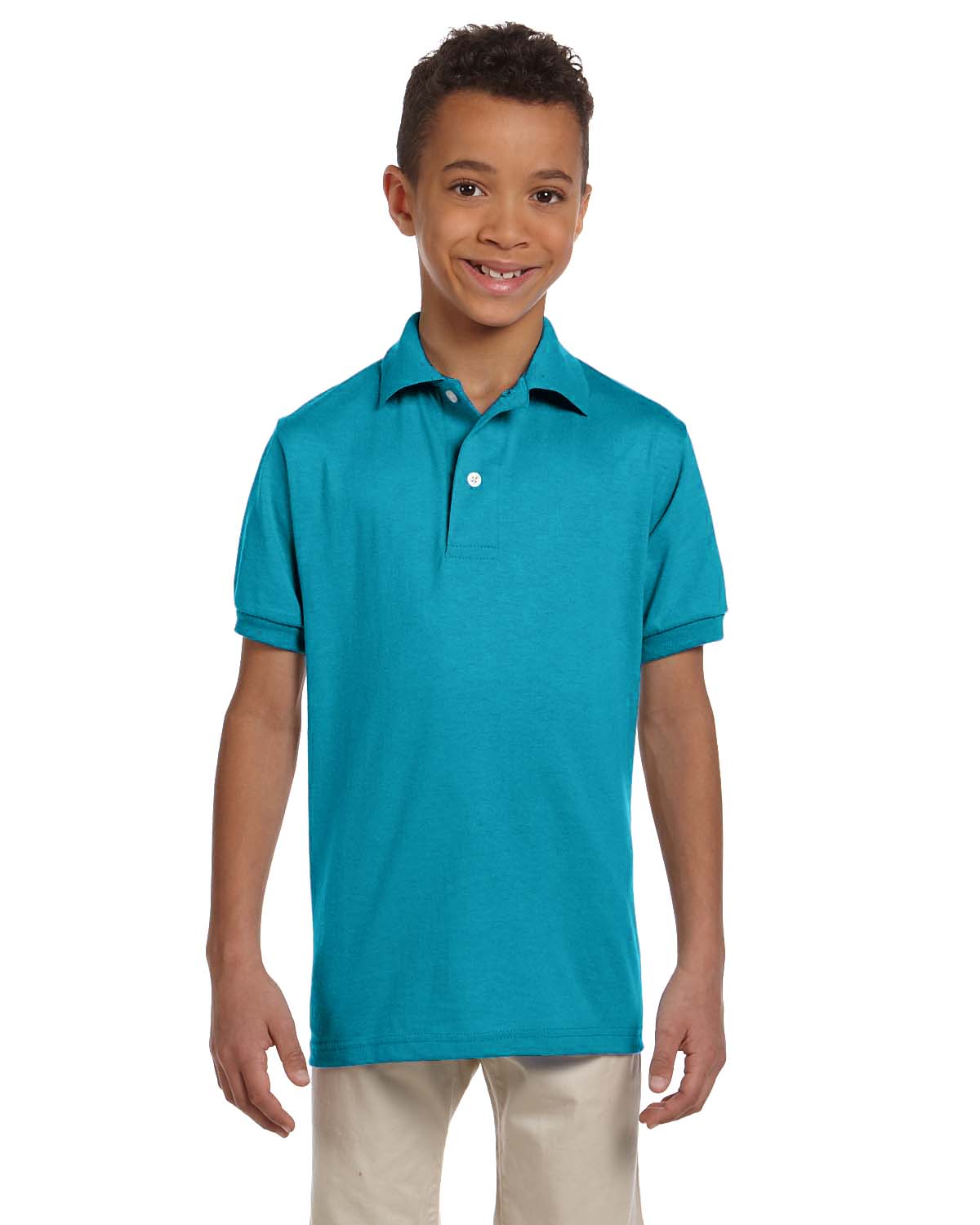 boys teal polo shirt