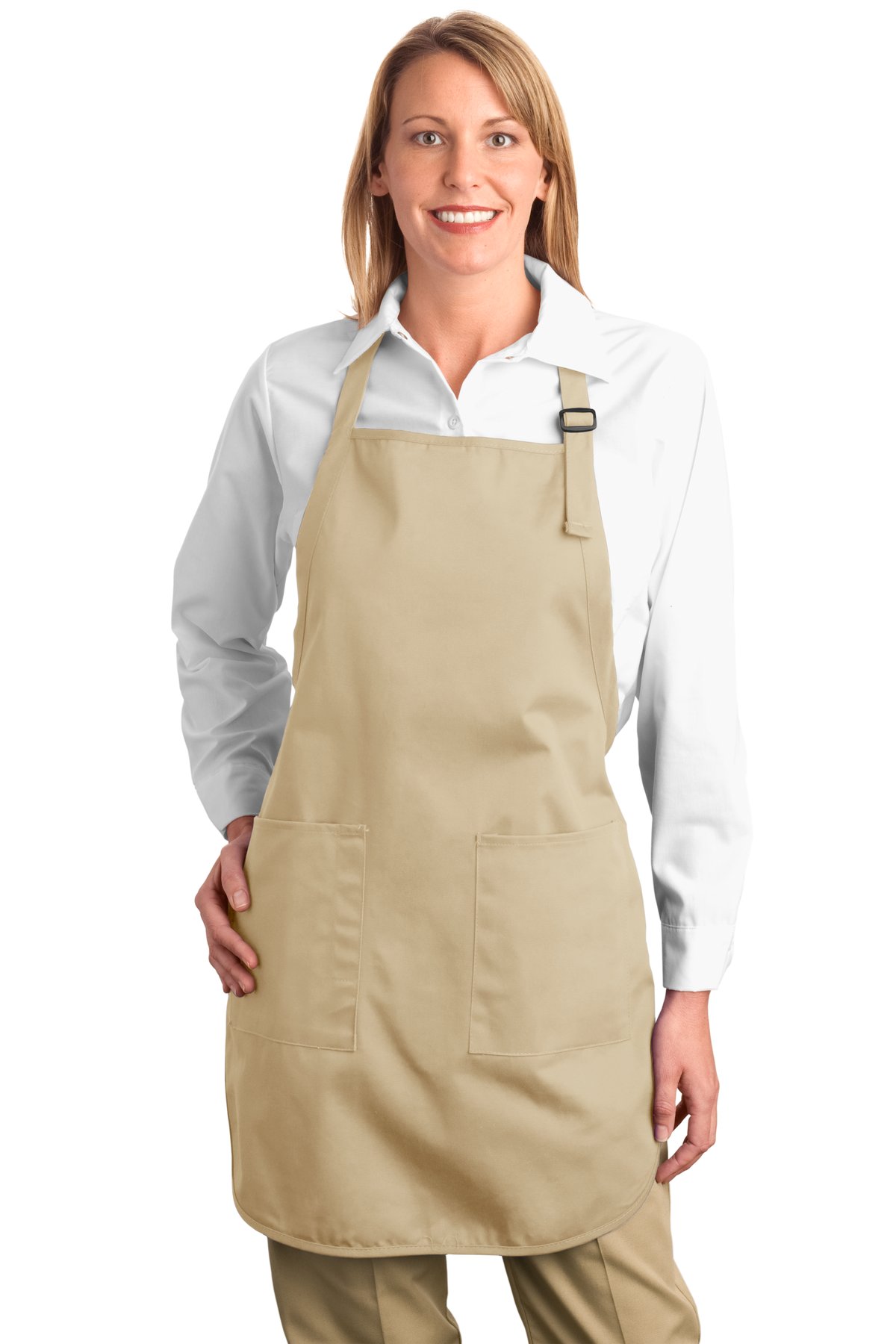 Port Authority A500 Full-Length Apron with Pockets - Stone - OSFA