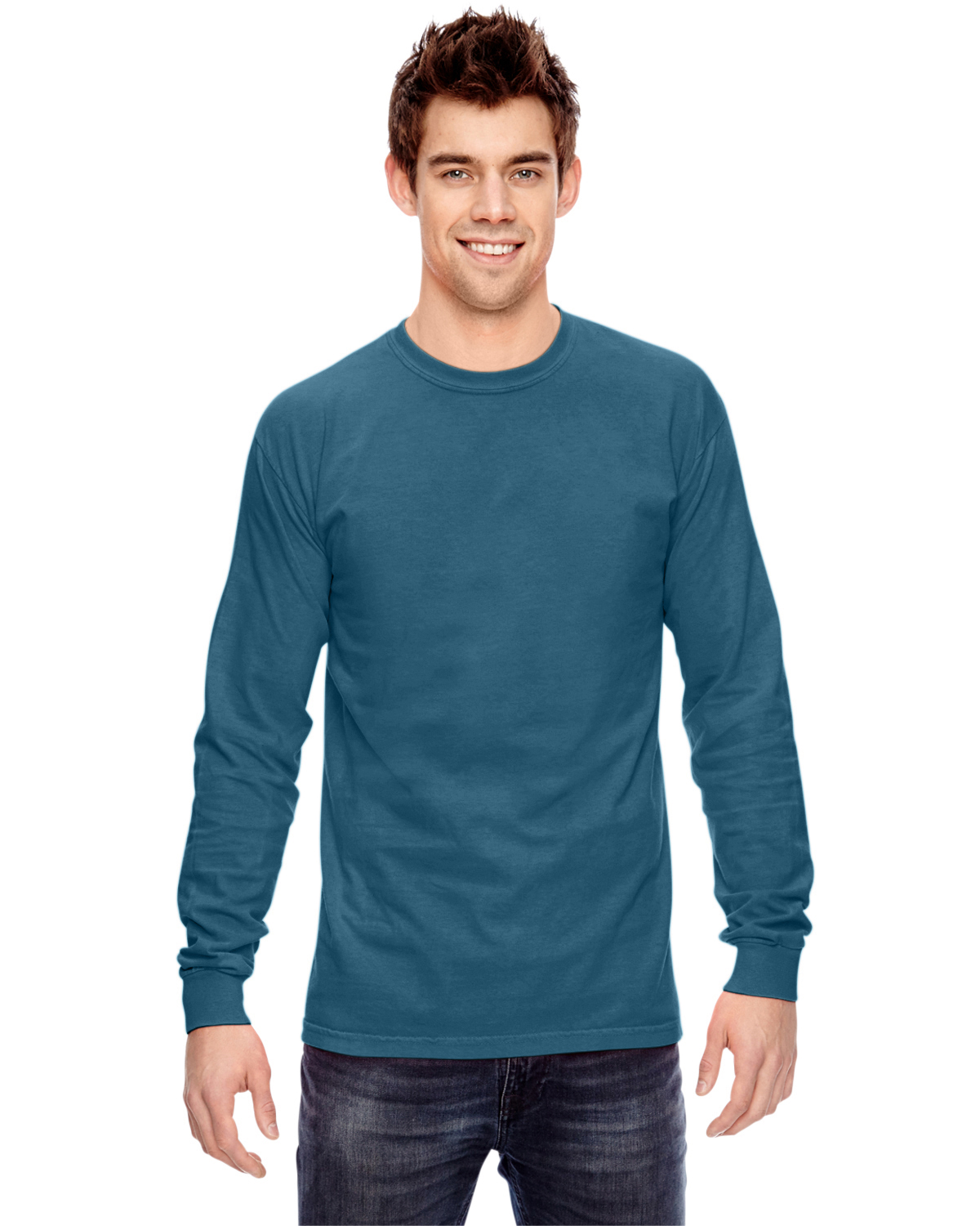 S05615 - Breeze - Adult RING SPUN Combed Cotton Long Sleeve Crewneck T-Shirt