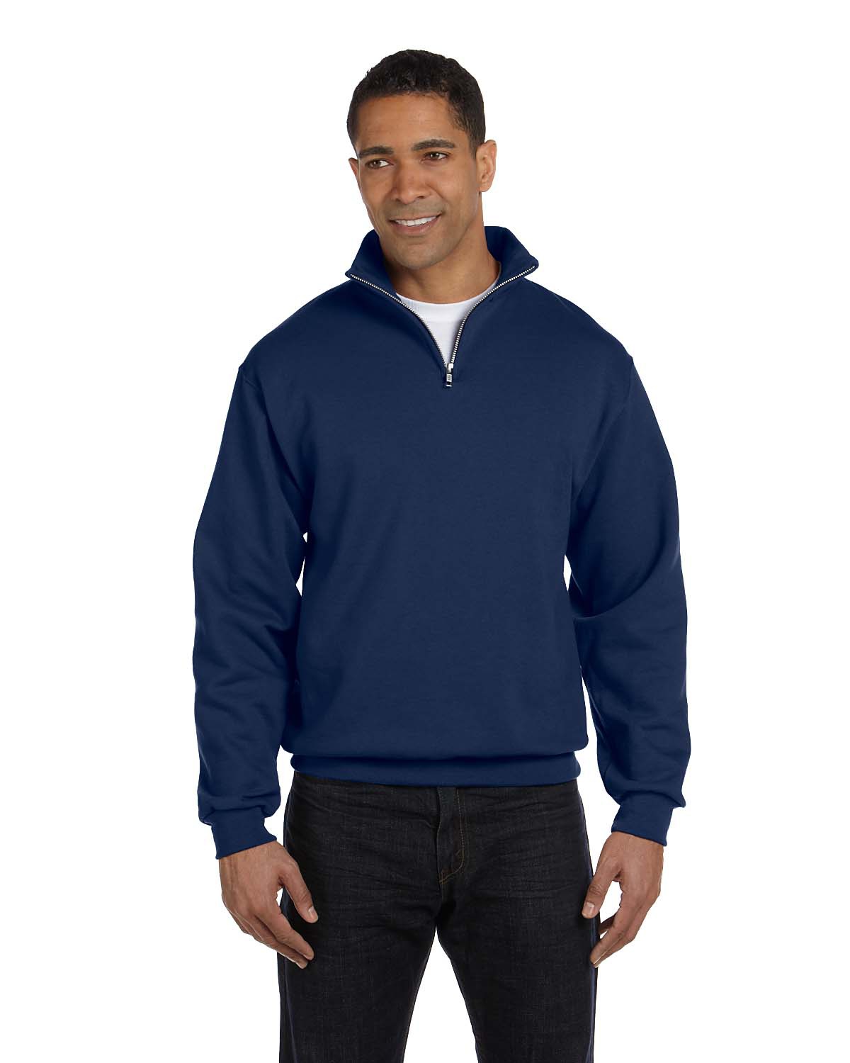 Jerzees 995M NuBlend ® 1/4-Zip Cadet Collar Sweatshirt - Navy - S