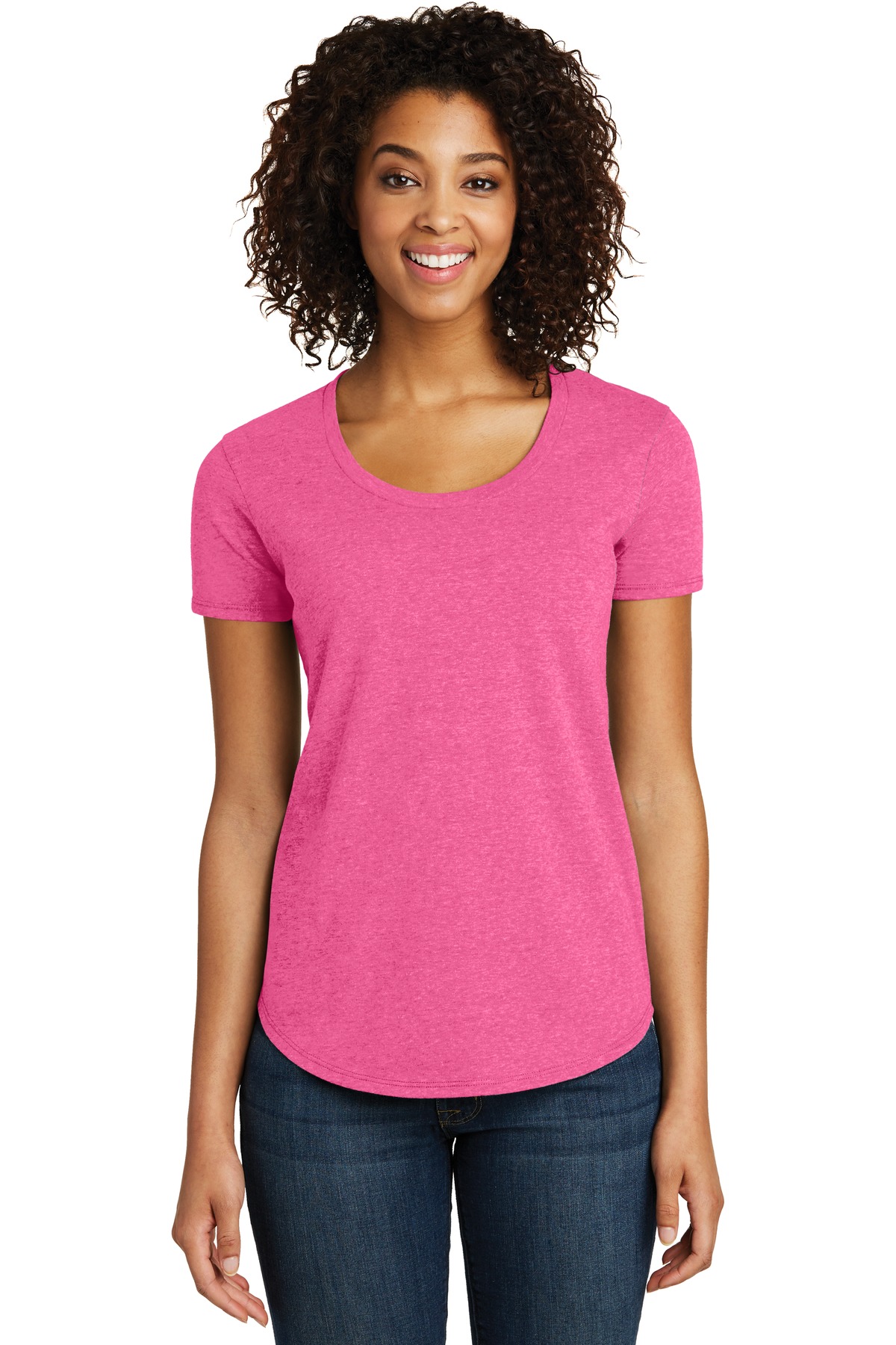 District DT6401  Women's Fitted Very Important Tee ® Scoop Neck