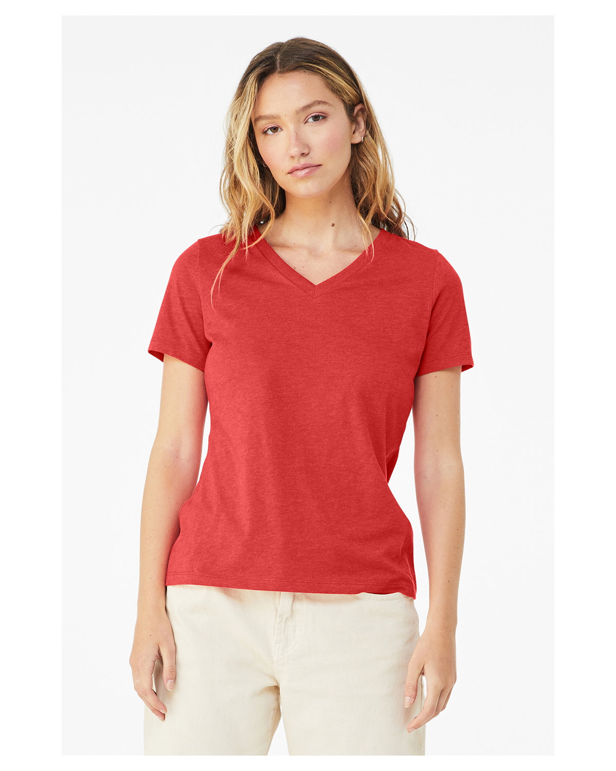 T-Shirts - Bella + Canvas 6405 Women's Relaxed Jersey Short Sleeve V-Neck T- Shirt