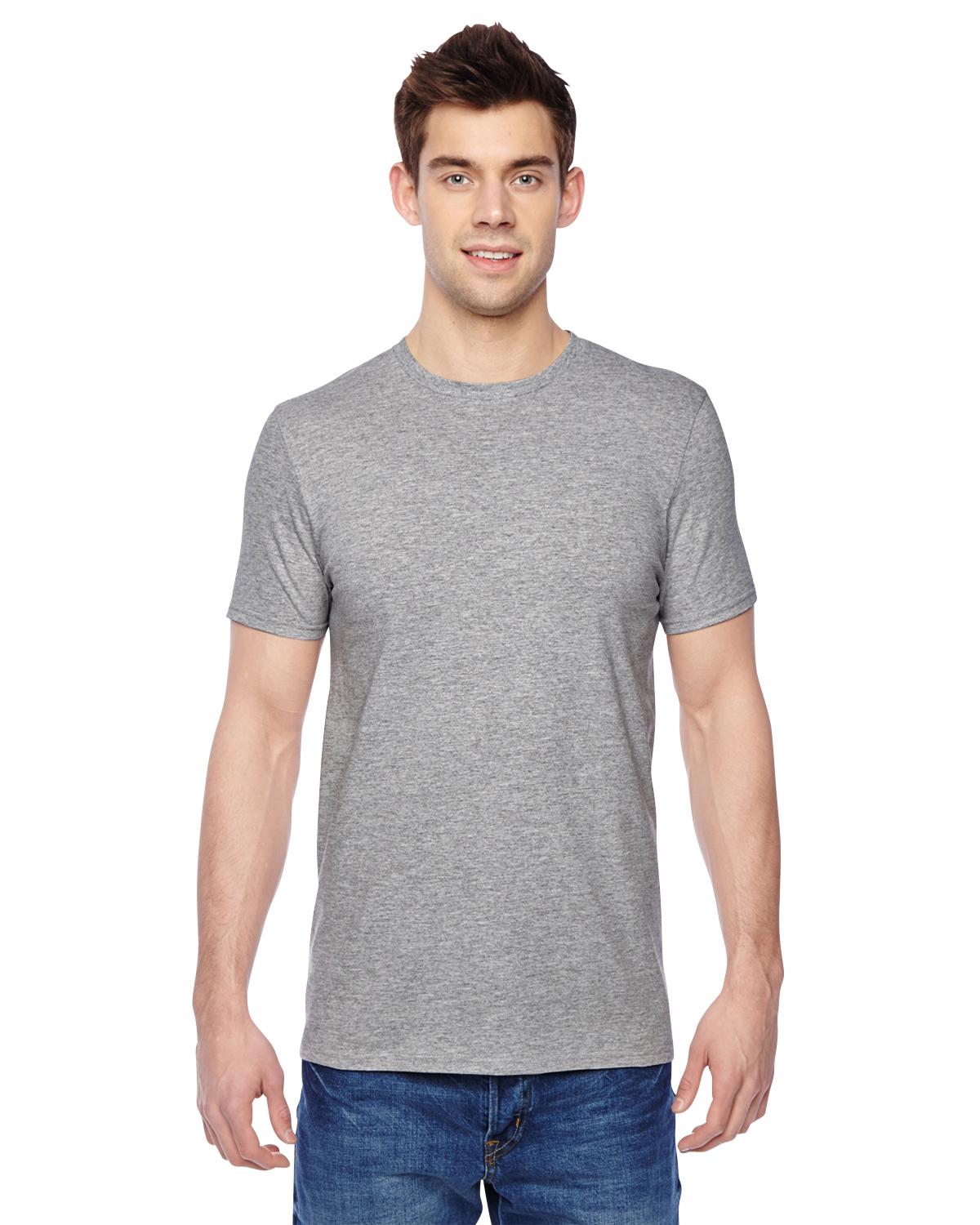 fruit of the loom heather grey t shirt