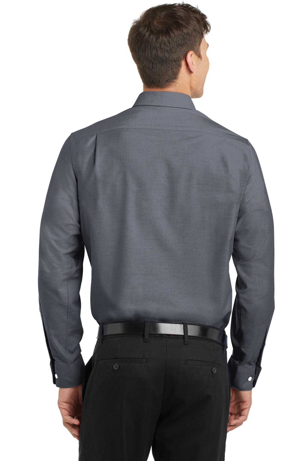 Port Authority SuperPro Oxford Shirt – Wrinkle-Resistant Business Casual, White, 3XL - View #10