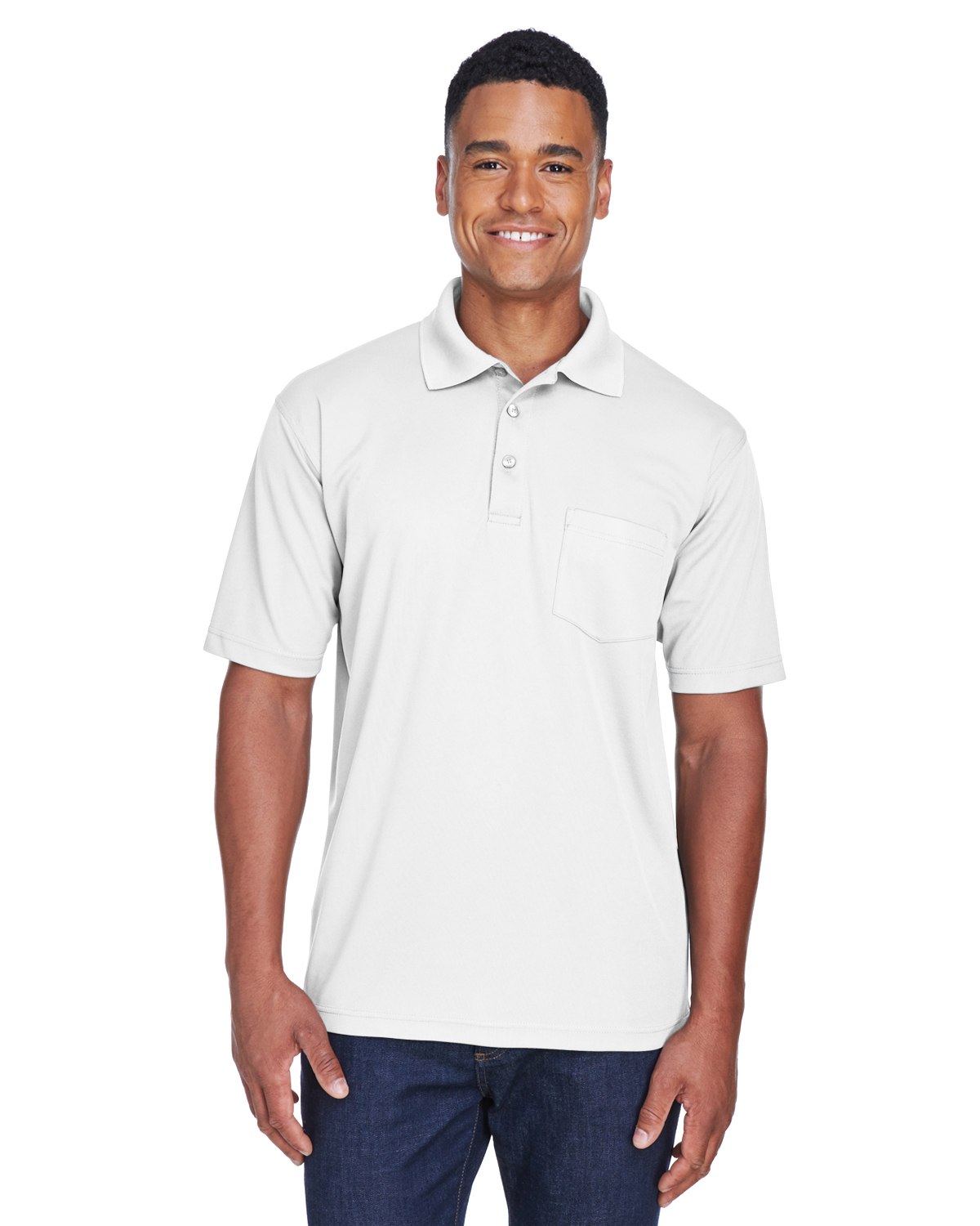 UltraClub 8210P | Adult Cool & Dry Mesh Piqué Polo with Pocket | ShirtSpace