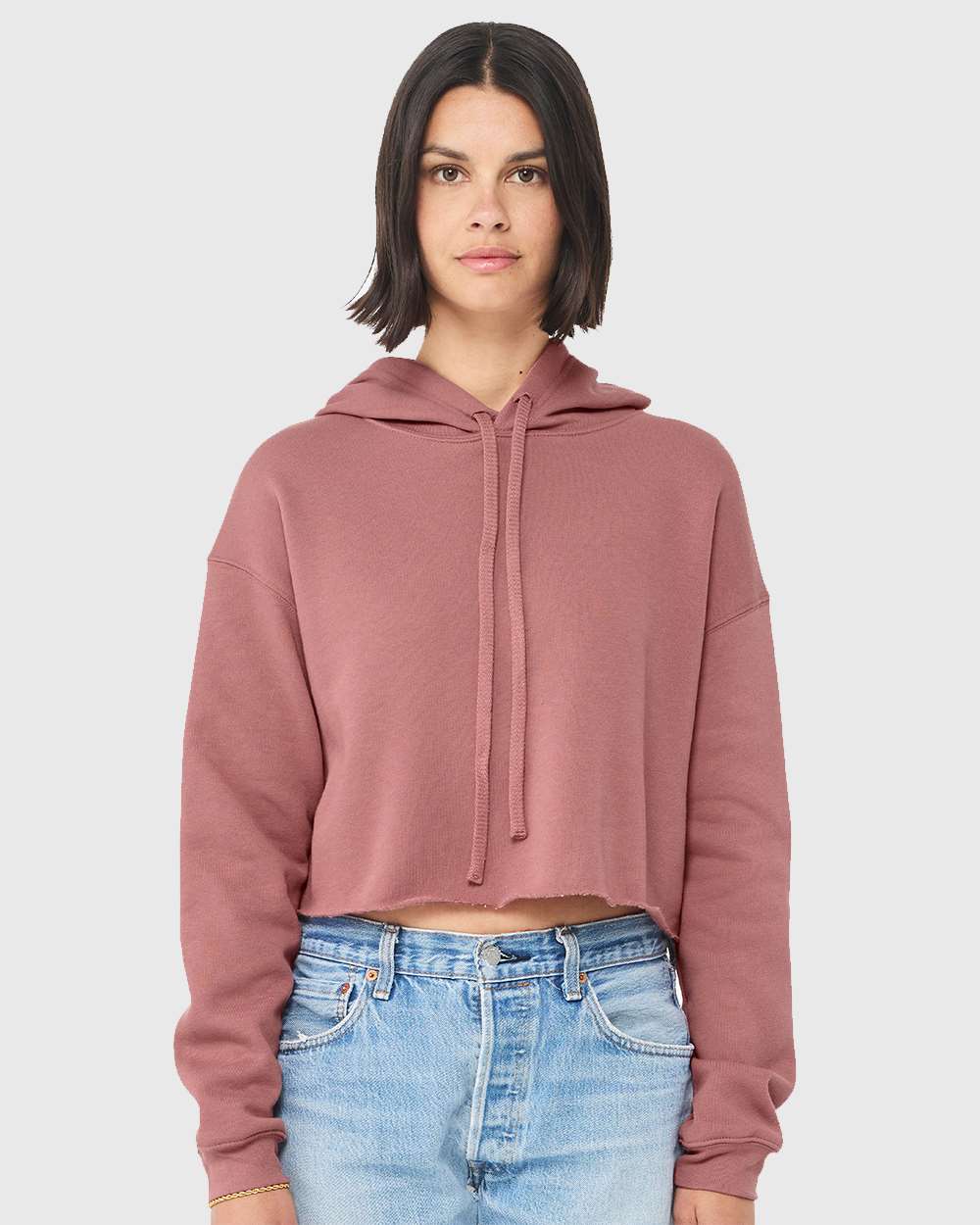 Women's cropped hot sale fleece hoodie