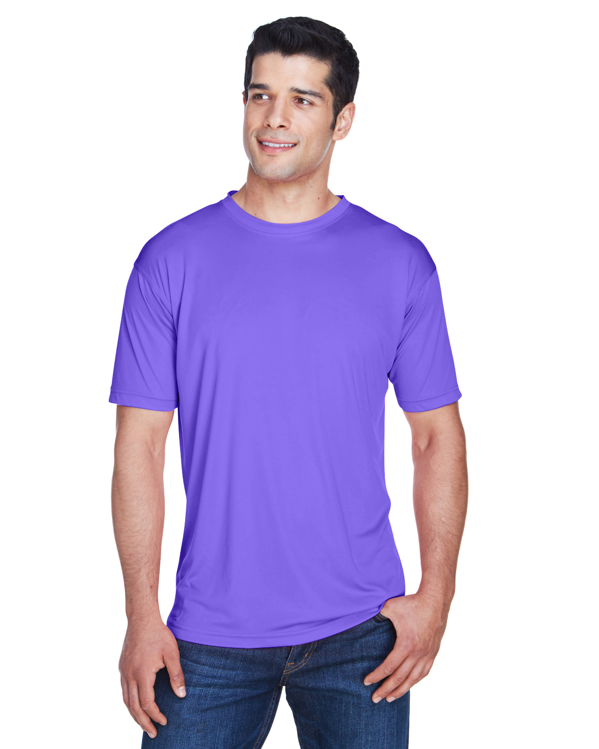 UltraClub 8420 Men's Cool & Dry Sport Performance Interlock T-Shirt–Bright  Orange (M)