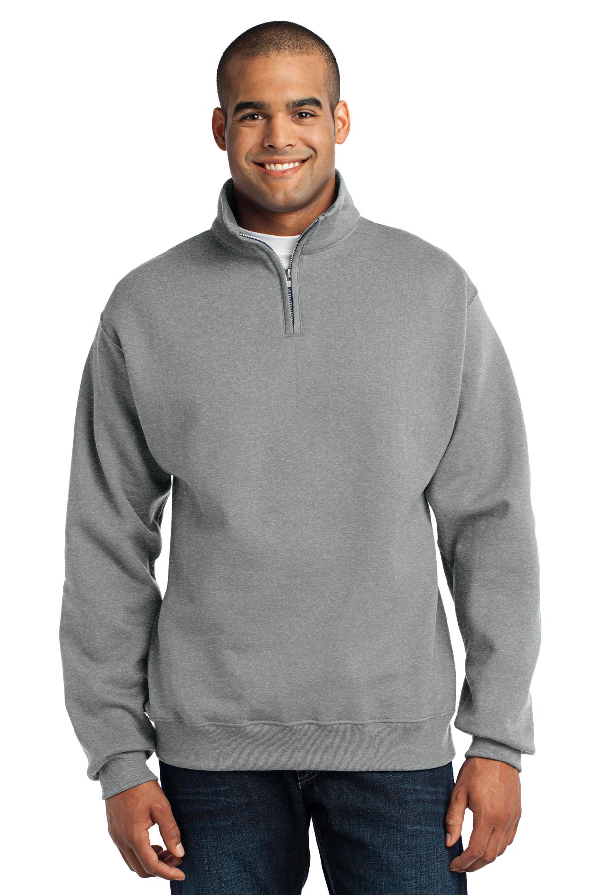 Jerzees 995M NuBlend ® 1/4-Zip Cadet Collar Sweatshirt–Oxford (L)