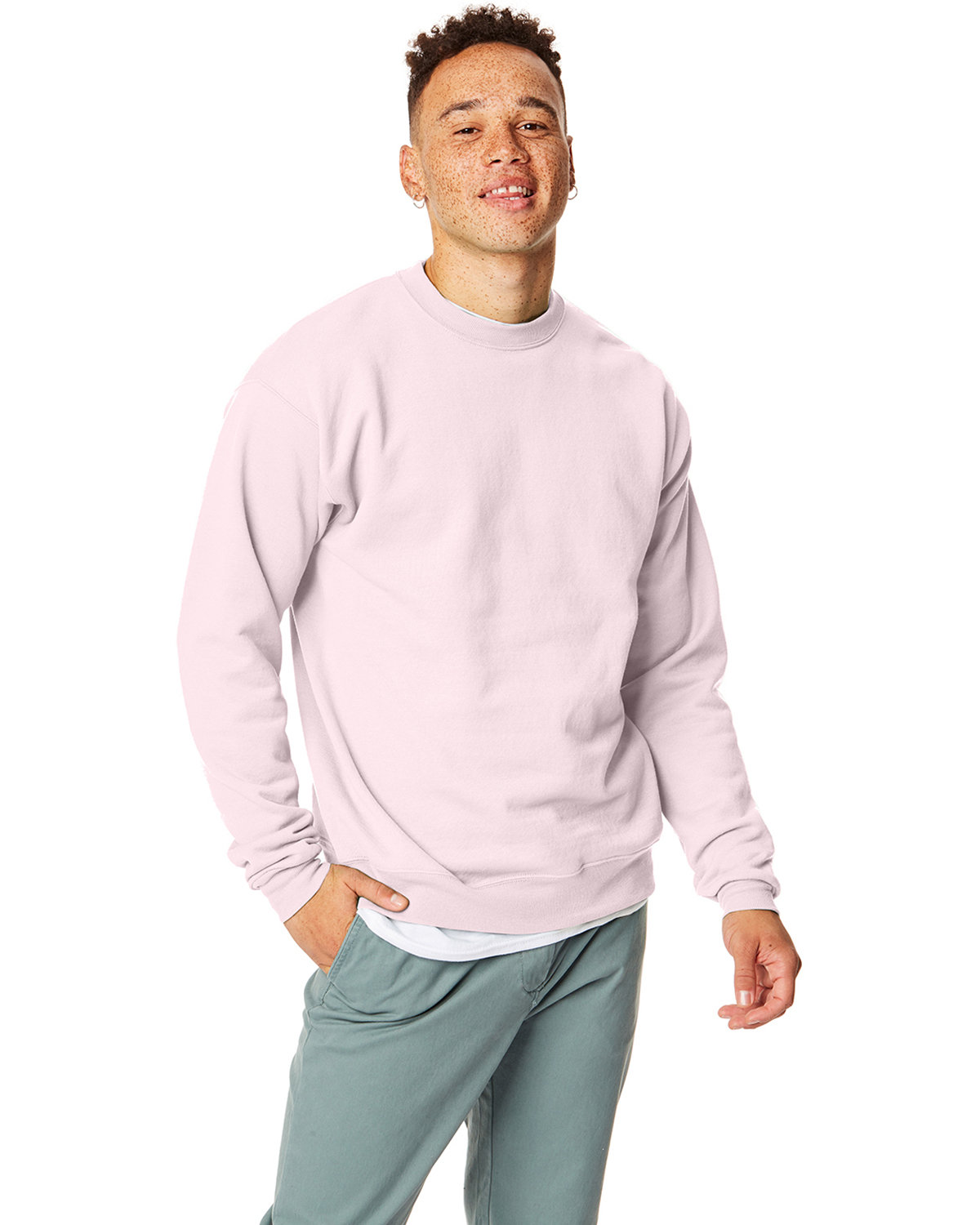 Pink cheap hanes sweatshirt