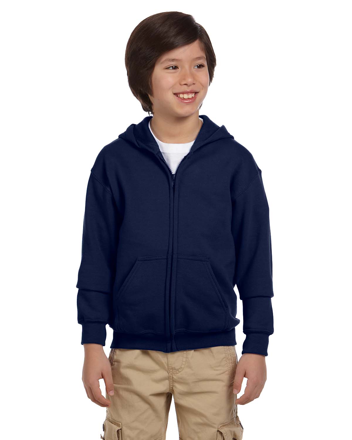 Gildan G186B | Youth Heavy Blend ™ Full-Zip Hooded Sweatshirt | ShirtSpace