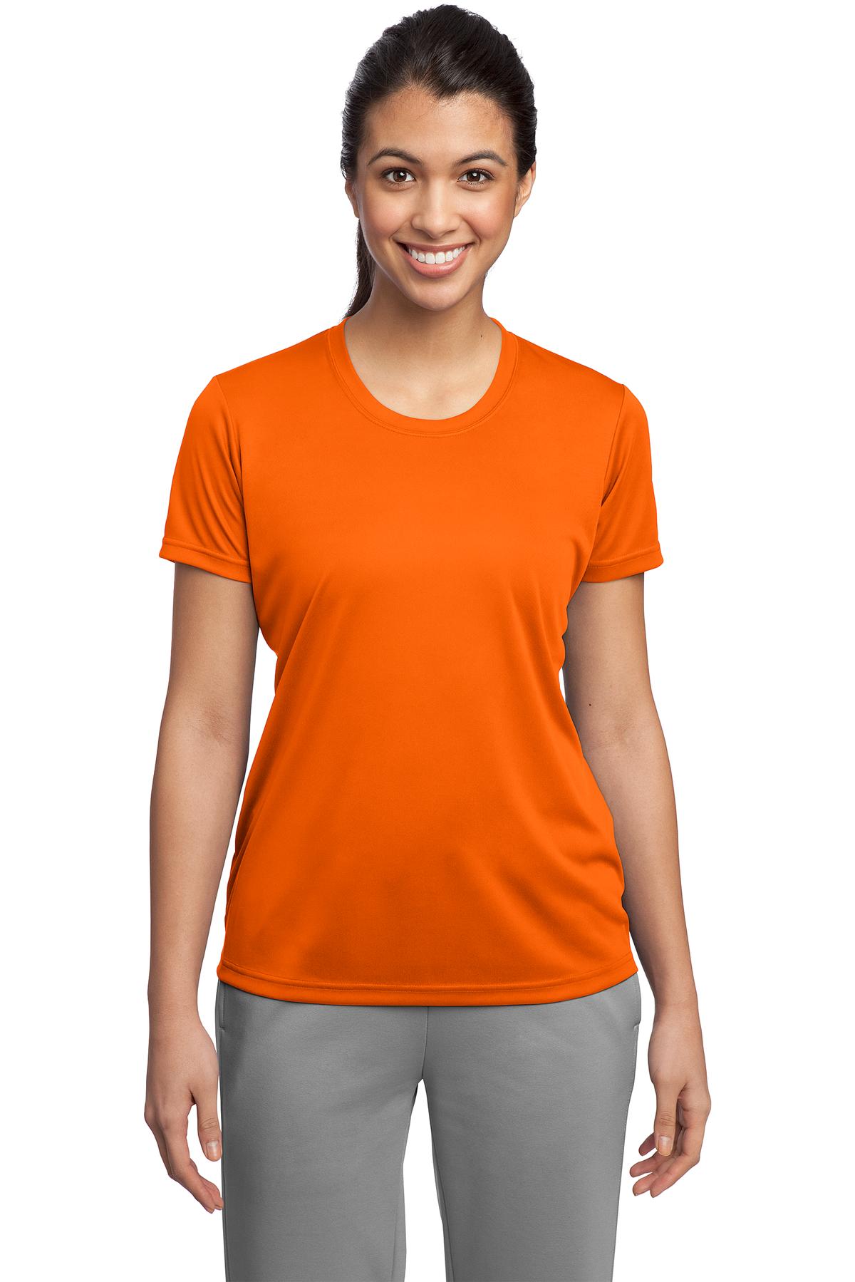 Sport-Tek Ladies PosiCharge Competitor Cotton Touch Scoop Neck Tee. LST450 Neon Green