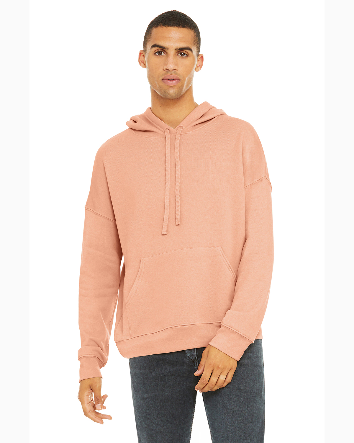 Bella + Canvas 3729 Unisex Sponge Fleece Pullover DTM Hoodie - Peach - XL