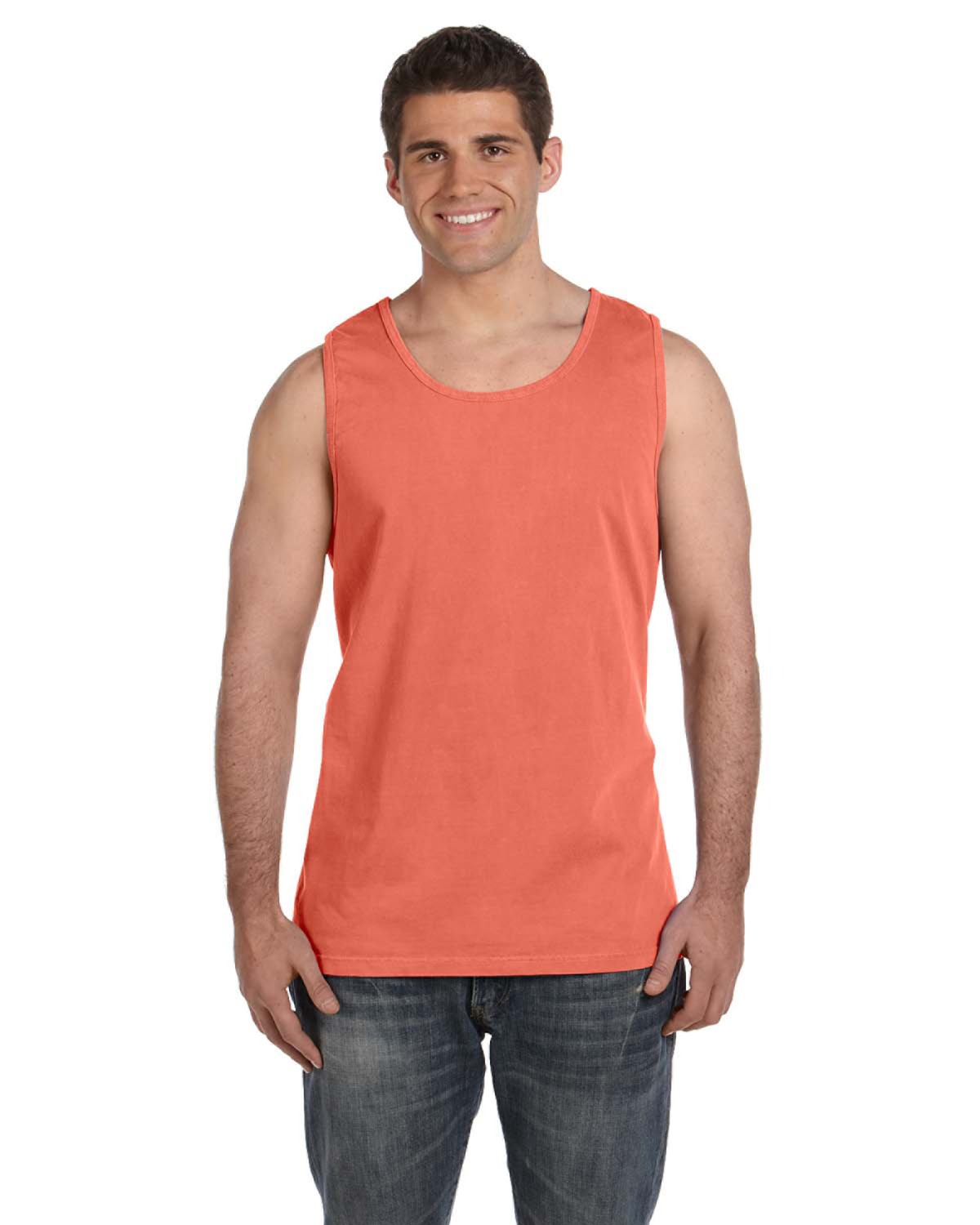 Non Stock 260g US Cotton Ringspun Relaxed Fit Tube T-Shirt | Bronson, Orange Red / XXL