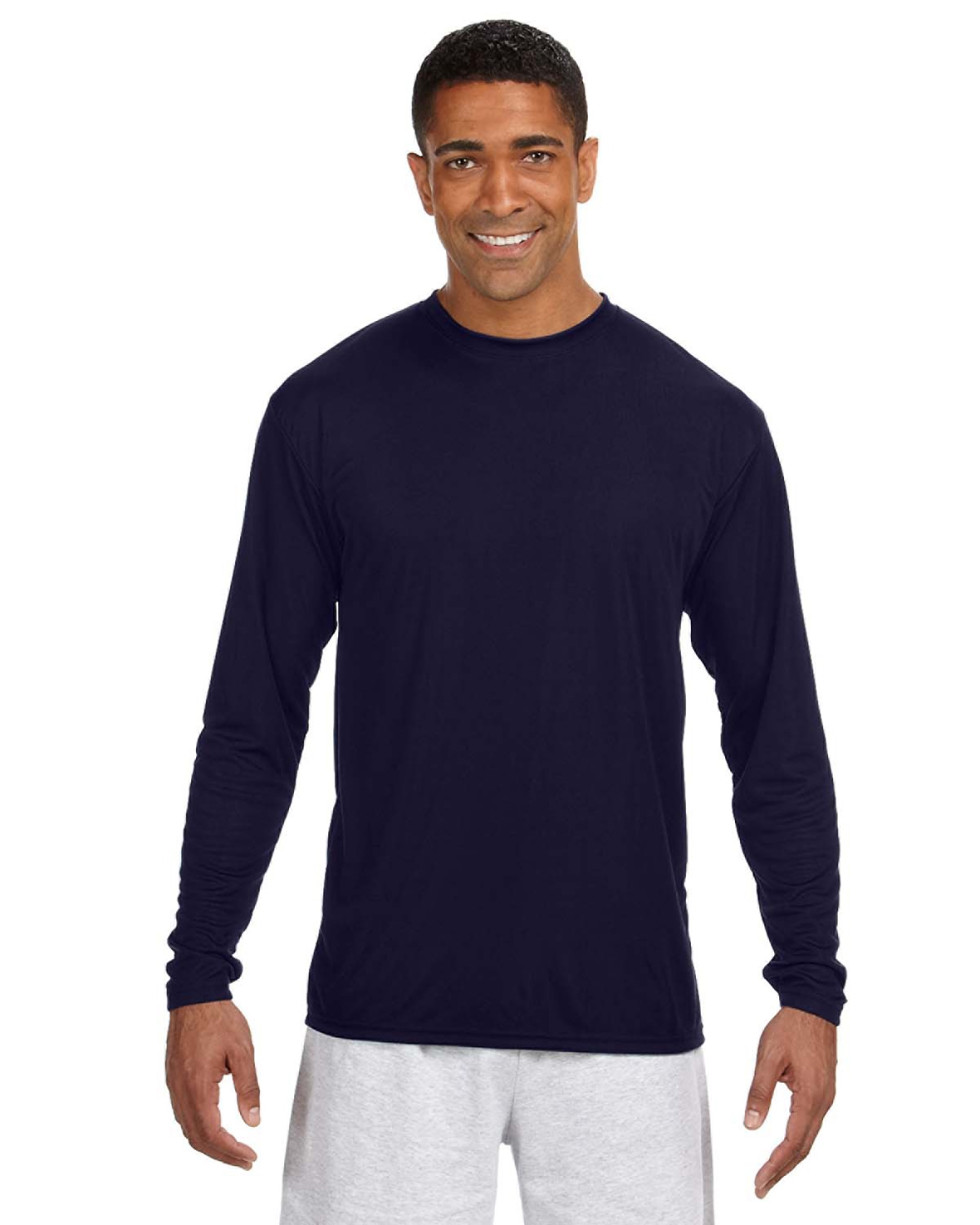 Distressed Black Jersey Layered Long Sleeve T-Shirt