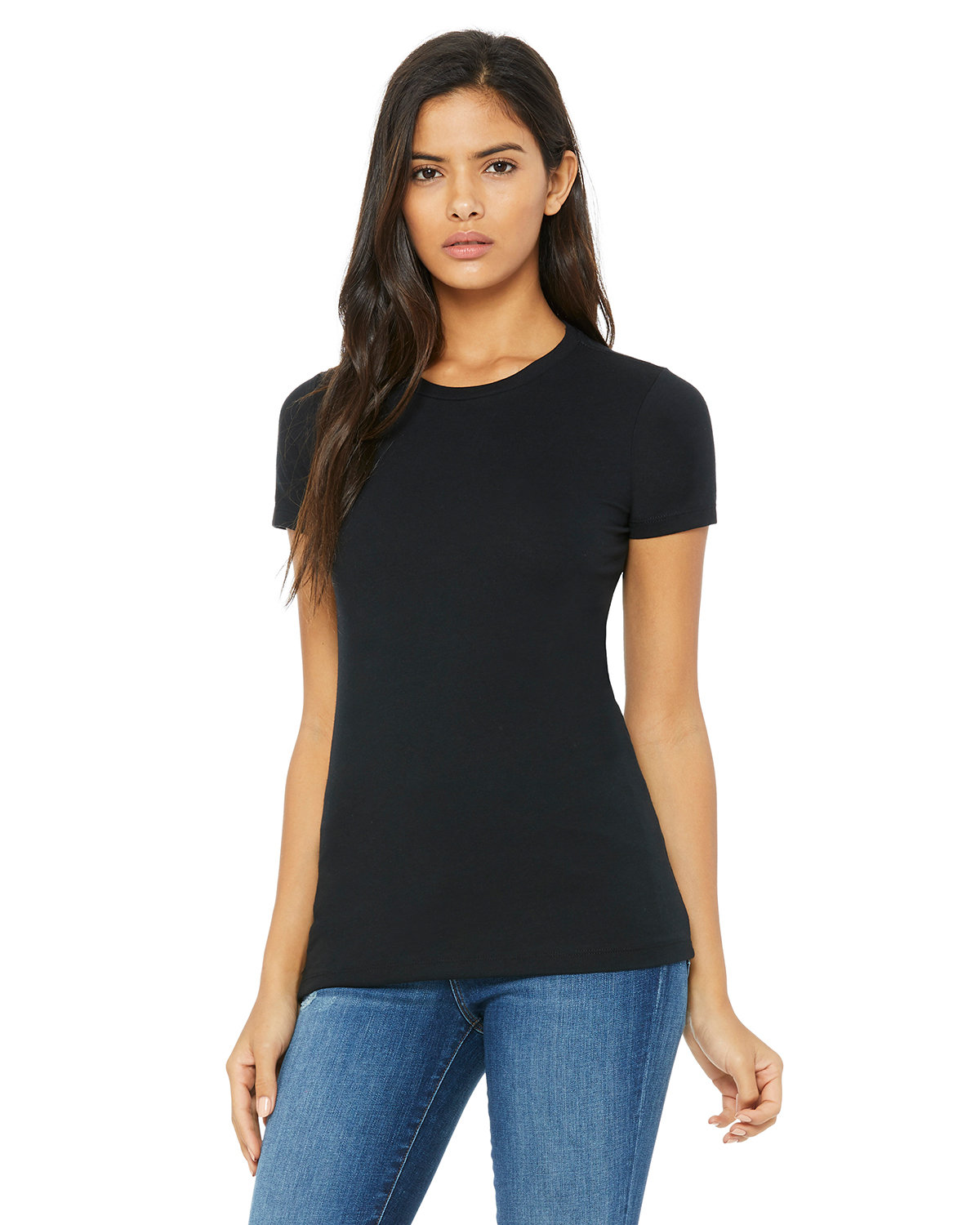 Bella + Canvas 6004 Ladies' The Favorite T-Shirt–Black (XL)