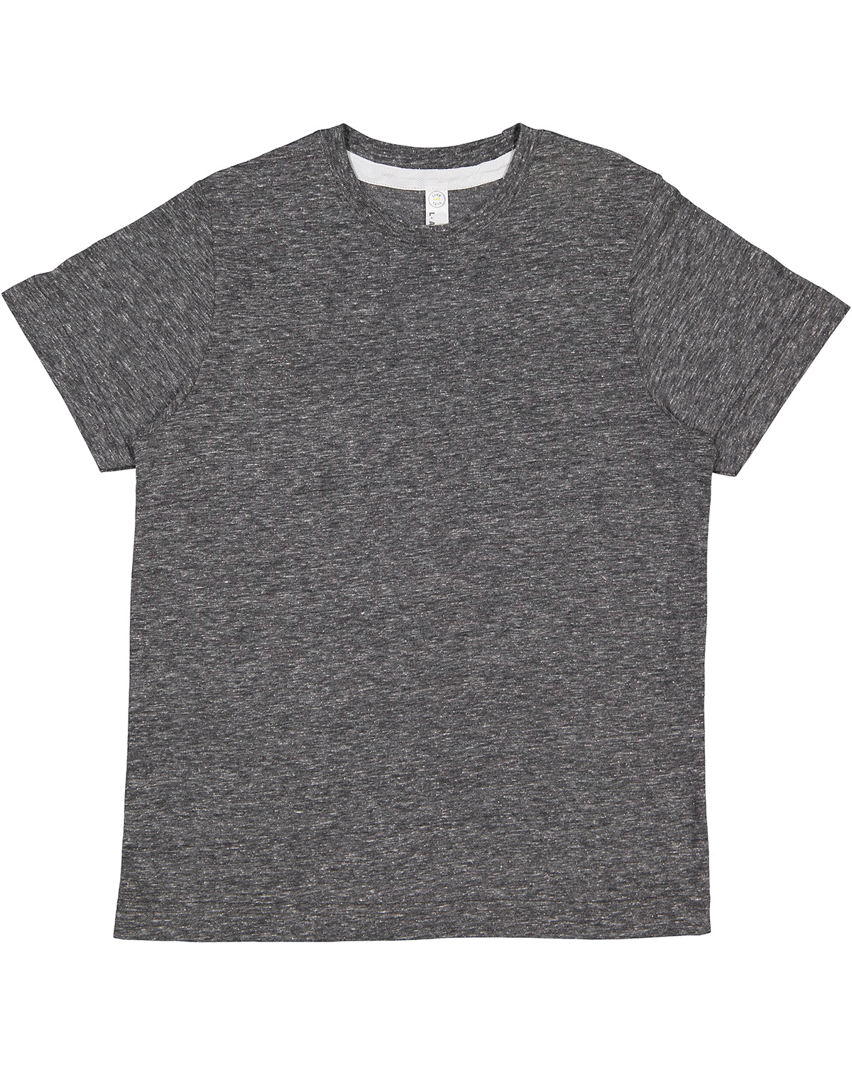 LAT 6191 Youth Harborside Melange Jersey T-Shirt - Smoke Melange - Xs