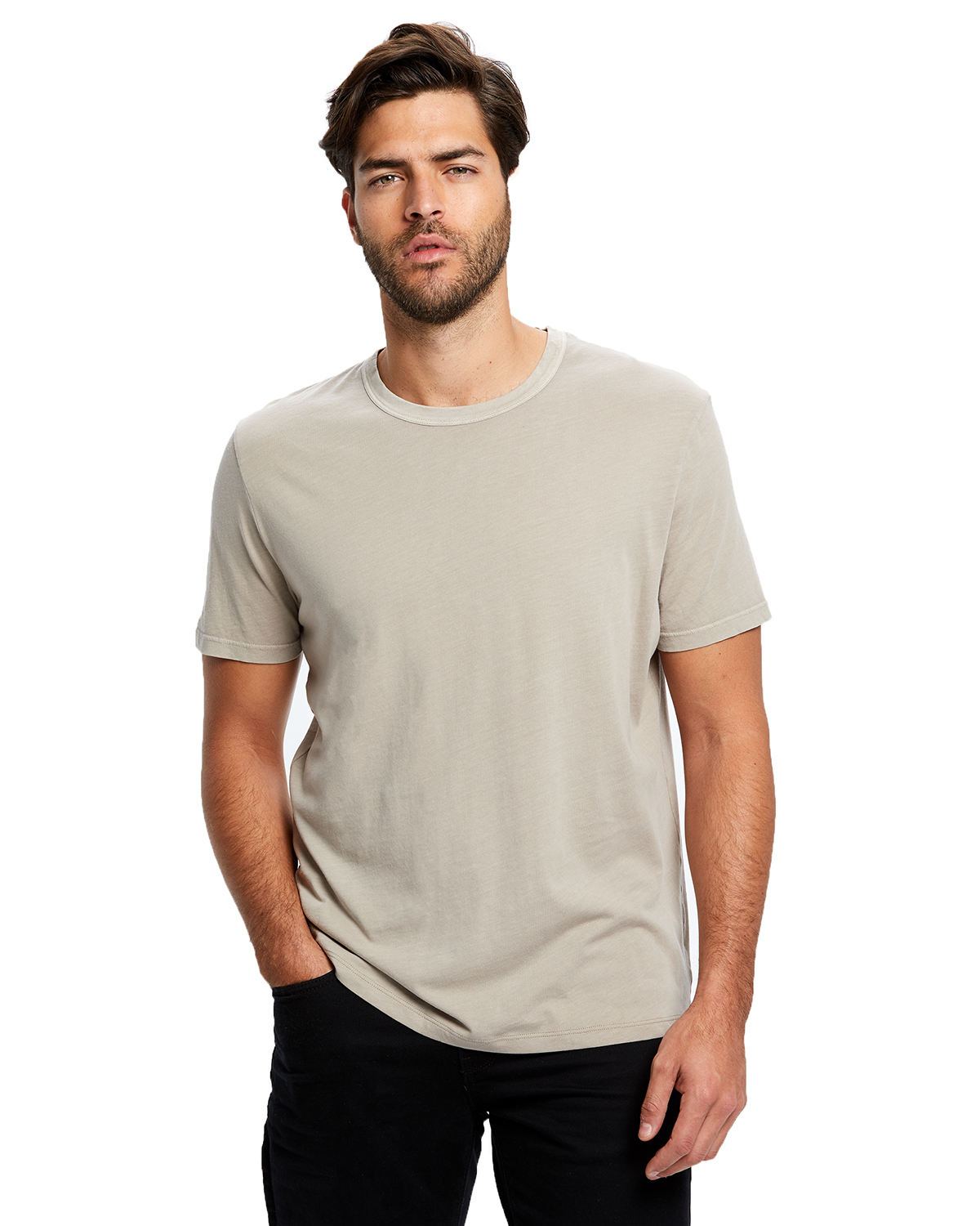 US Blanks US4000G Men S Supima Garment Dyed Crewneck T Shirt ShirtSpace   9216 Us Blanks Us4000g Men S Supima Garment Dyed Crewneck T Shirt Back Latte 