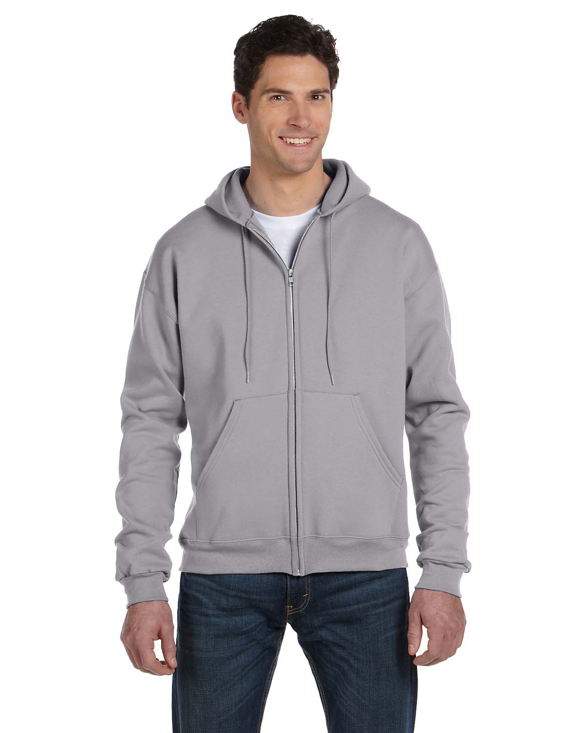 Champion S800 Eco Full Zip Hooded Sweatshirt Light Steel 3XL