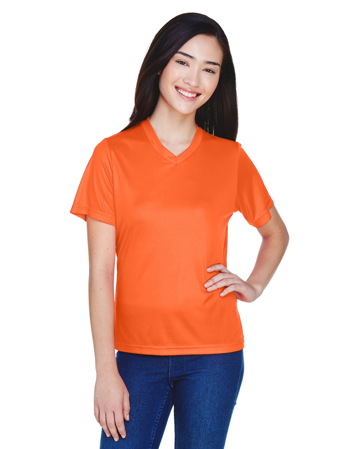 Team 365 TT11W Ladies' Zone Performance T-Shirt–Sport Orange (3XL)