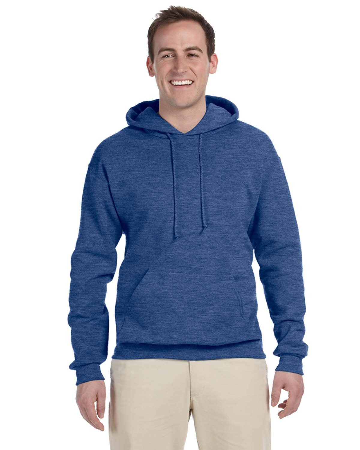 Jerzees 996 Fleece Pullover Hoodie – Scuba Blue, Size S | Ultra-Comfortable & Eco-Friendly