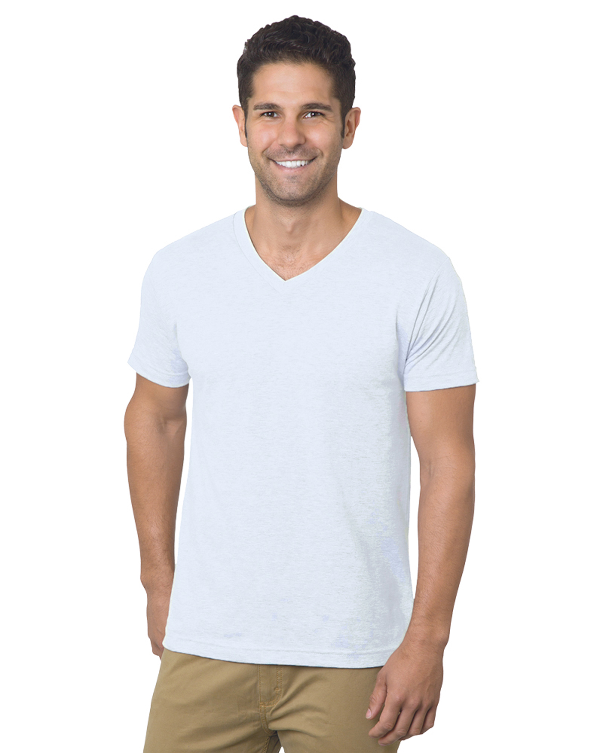Bayside BA5025 | Unisex 4.2 oz., Fine Jersey V-Neck T-Shirt | ShirtSpace