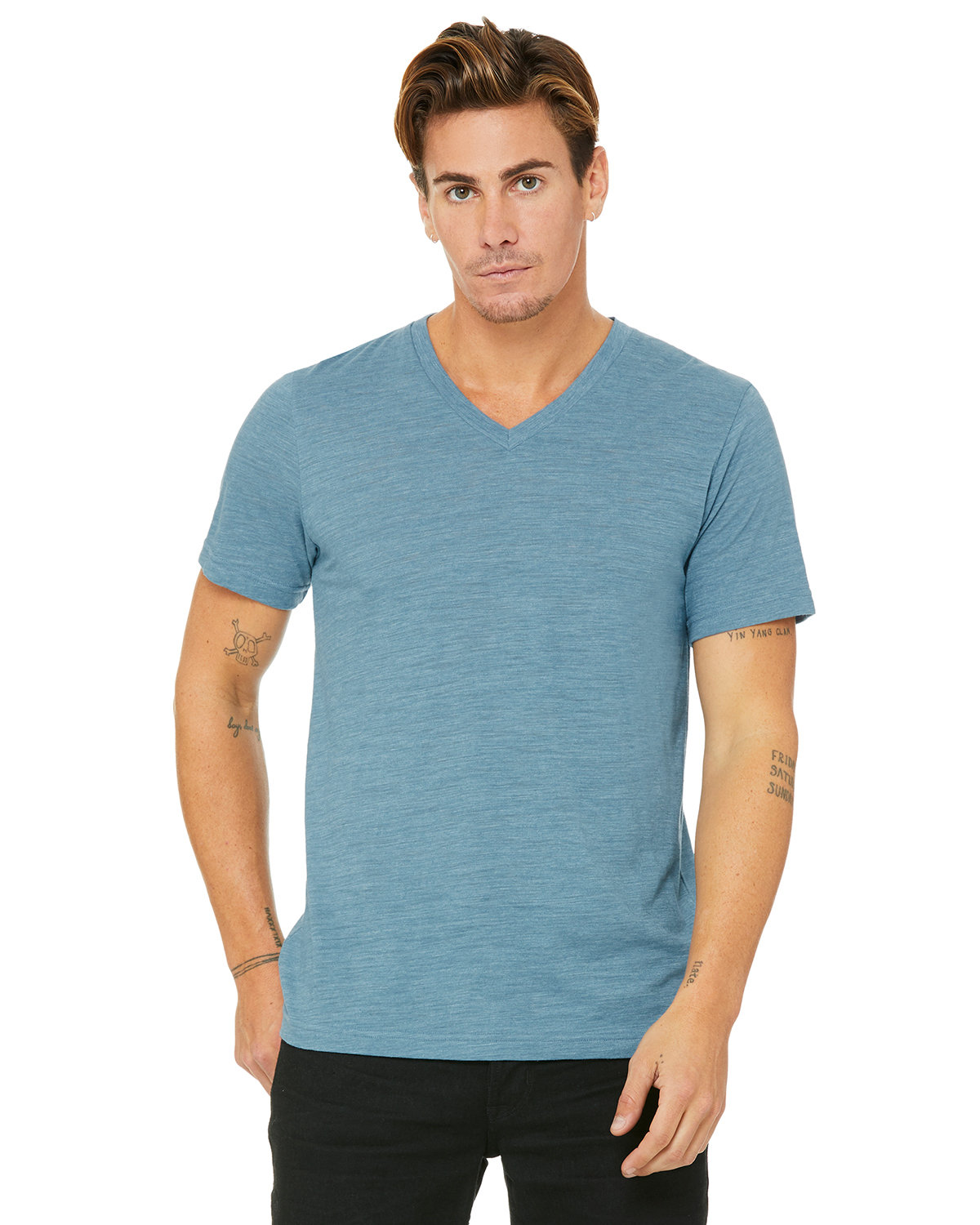 Bella + Canvas 3655C | Unisex Textured Jersey V-Neck T-Shirt | ShirtSpace